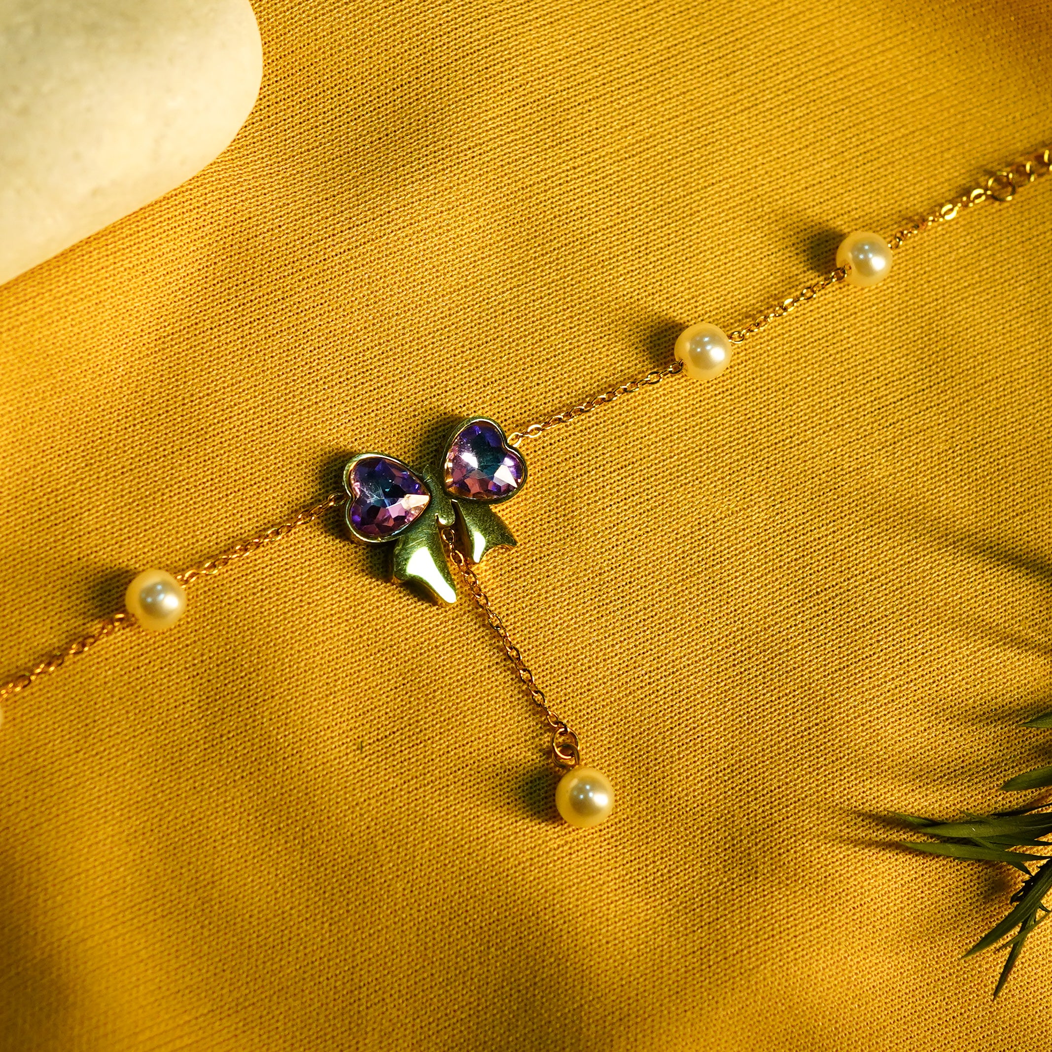 Butterfly Heart Chain Bracelet