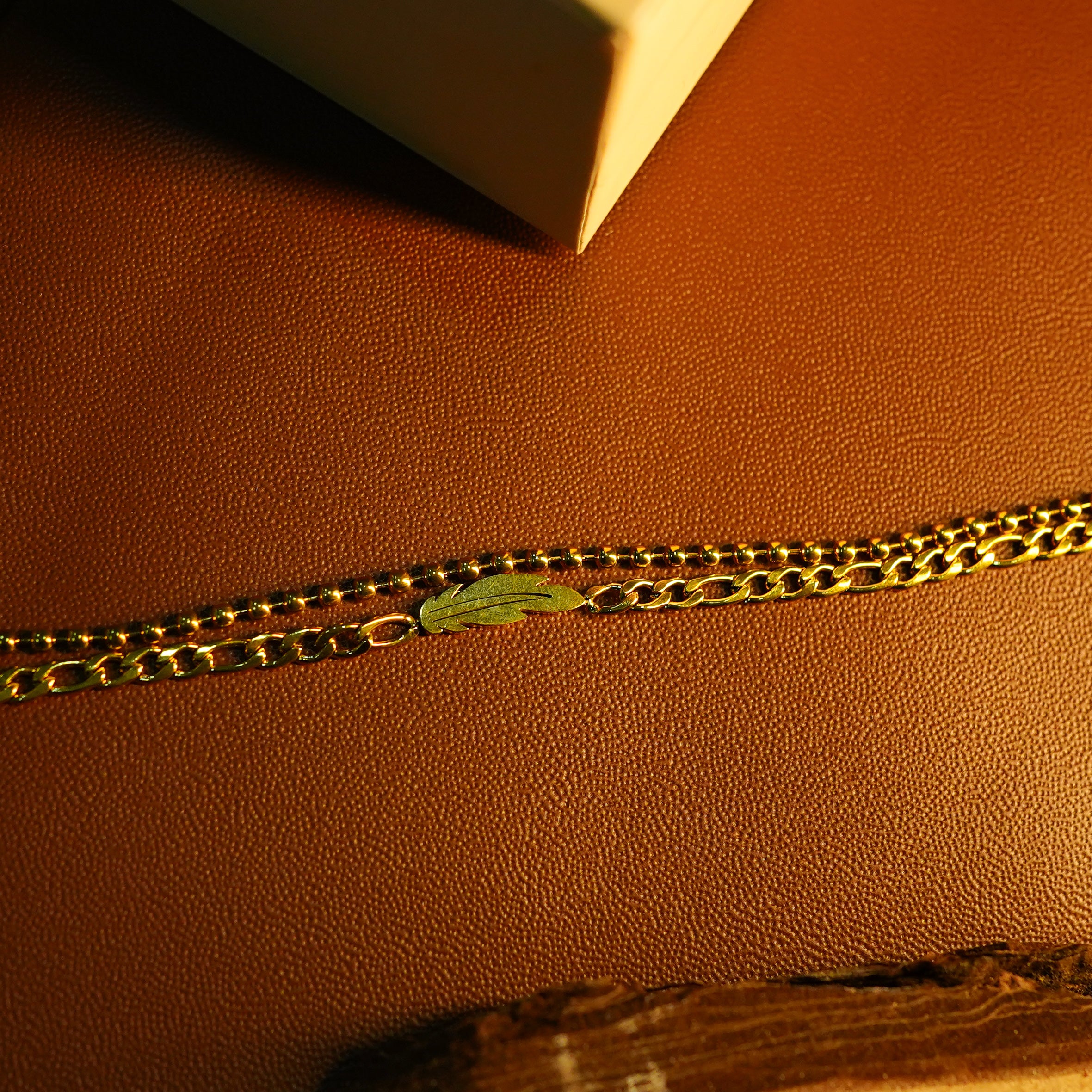 Elegant Leaf Heart Bracelet
