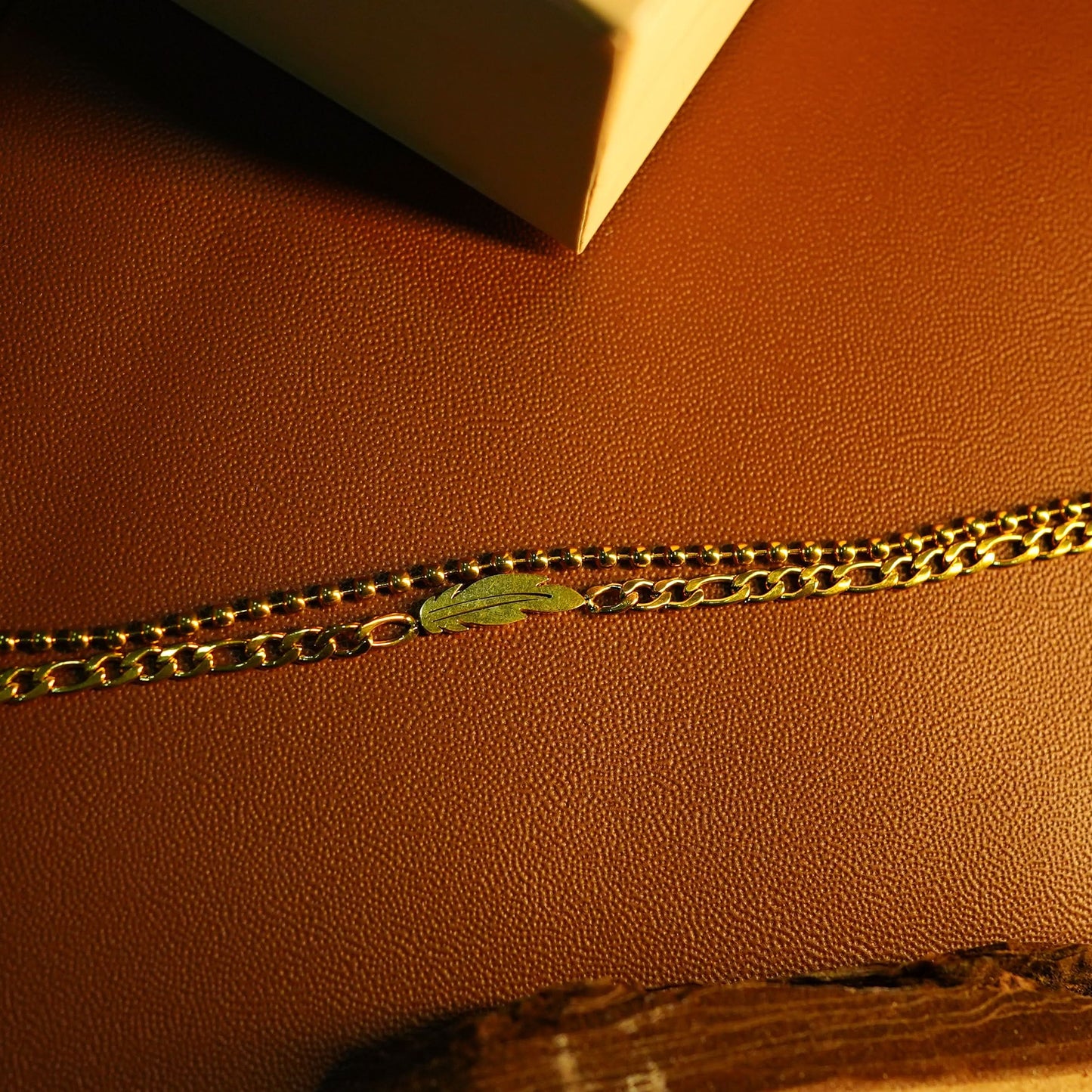 Elegant Leaf Heart Bracelet