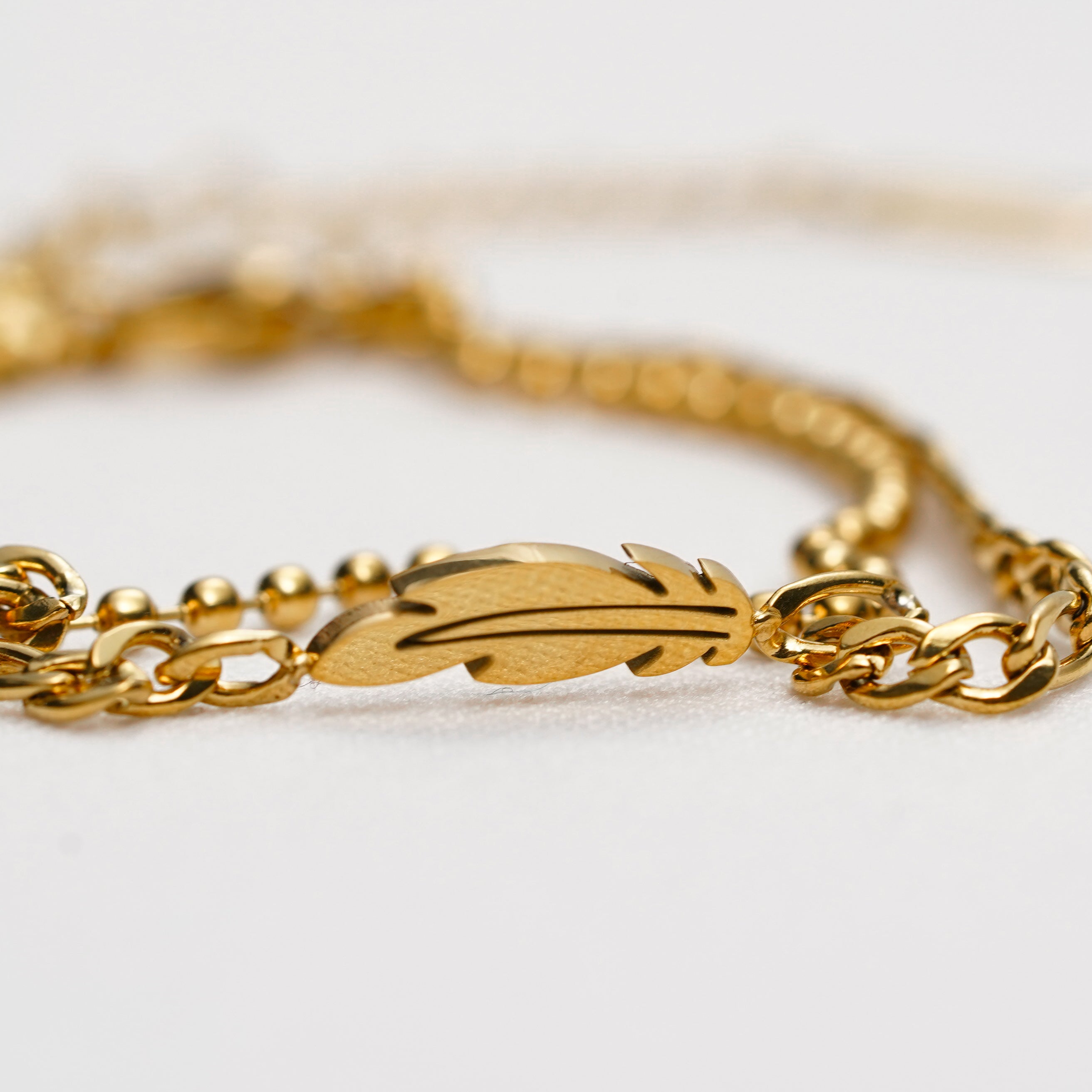 Elegant Leaf Heart Bracelet