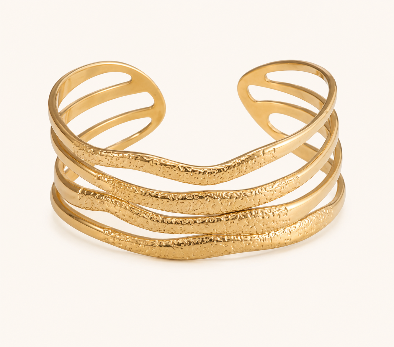 Vintage Geometric Line Cuff Bracelet