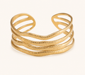 Vintage Geometric Line Cuff Bracelet