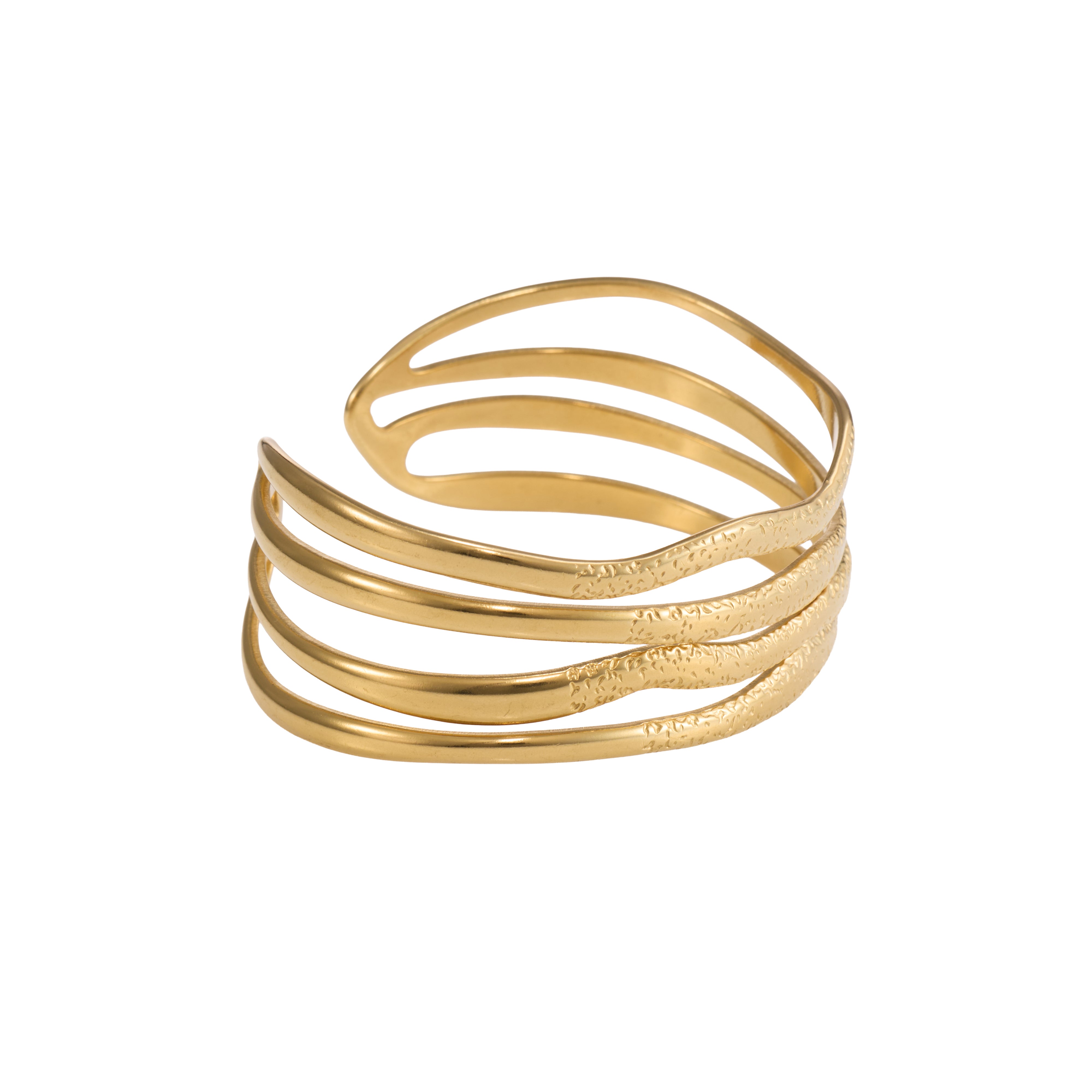 Vintage Geometric Line Cuff Bracelet
