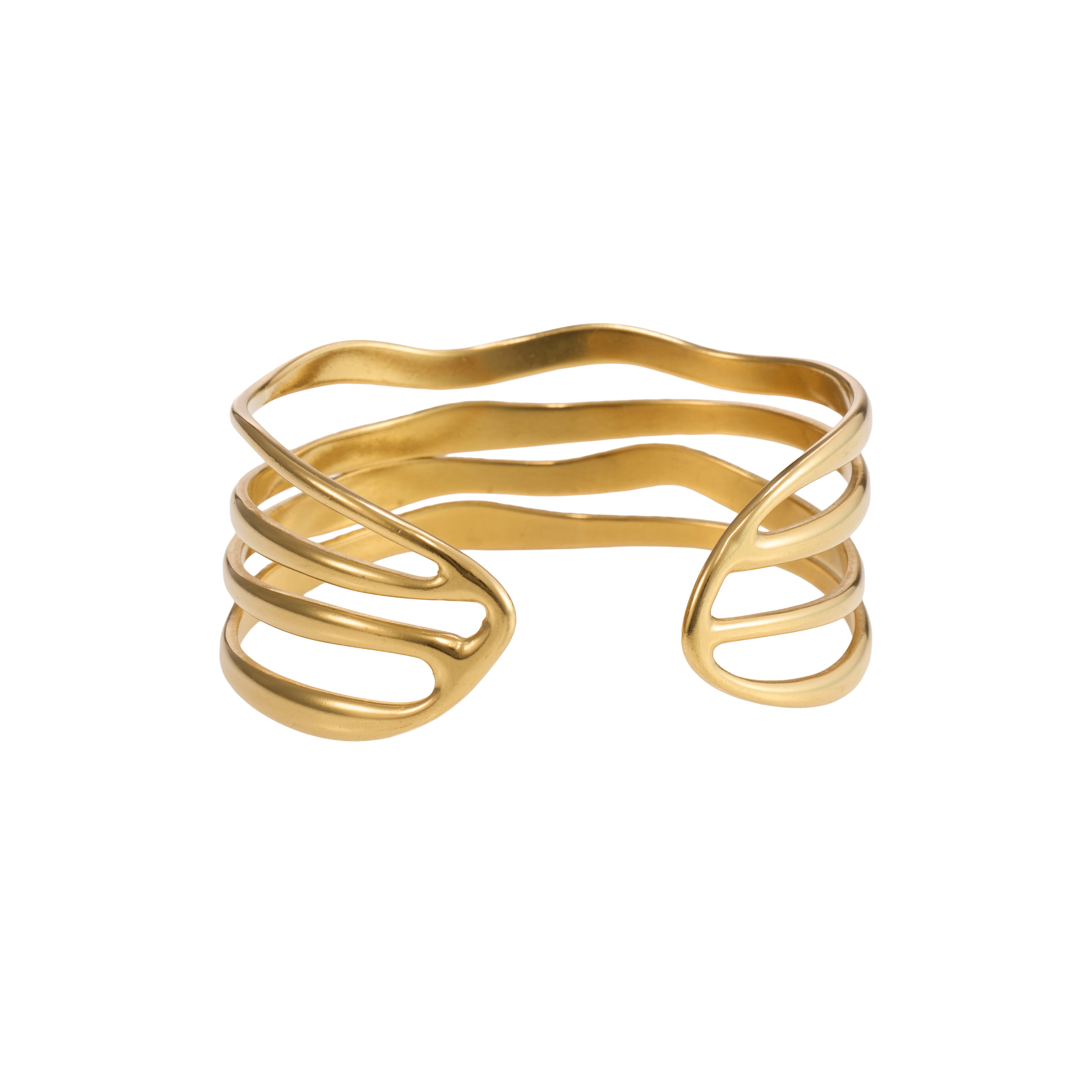 Vintage Geometric Line Cuff Bracelet
