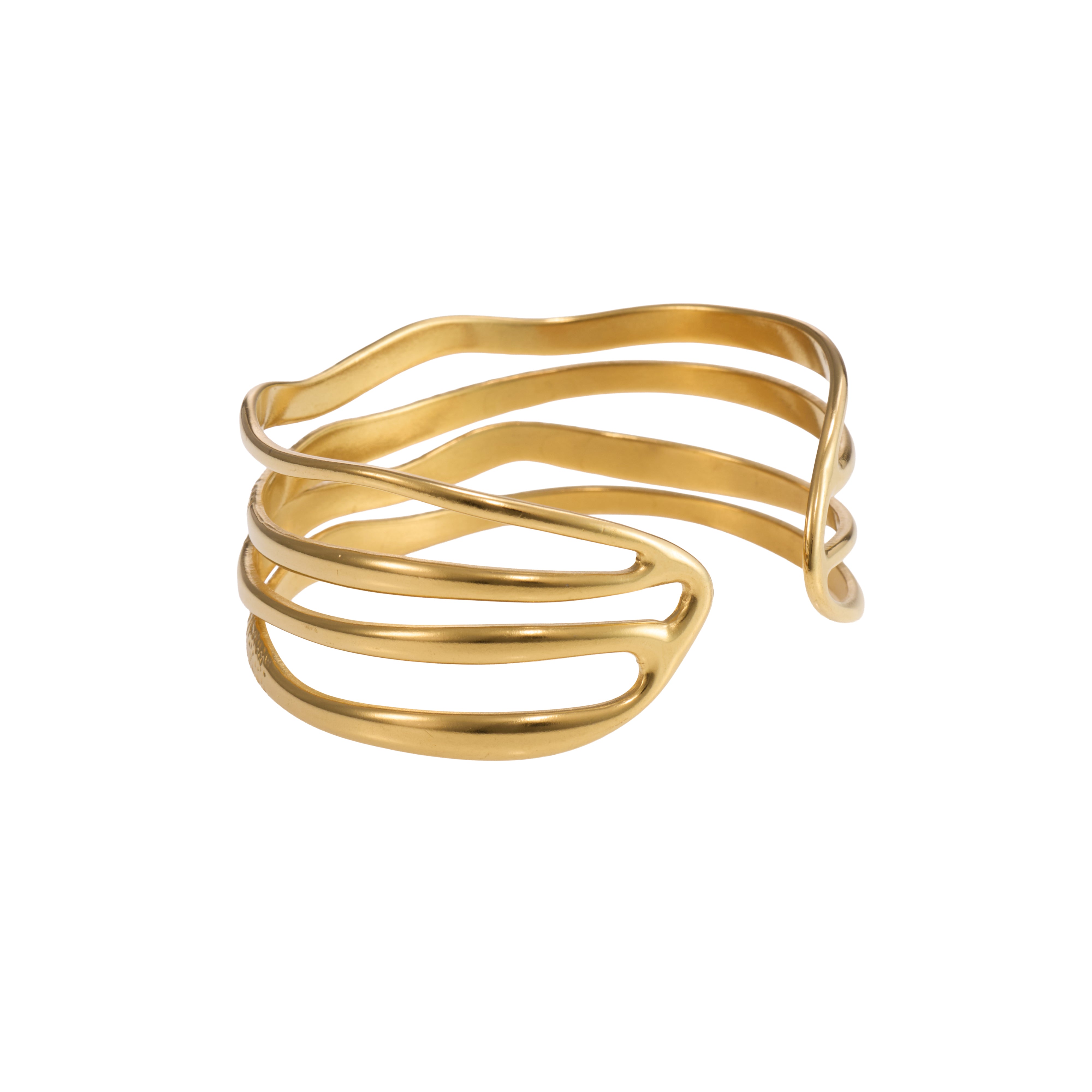 Vintage Geometric Line Cuff Bracelet