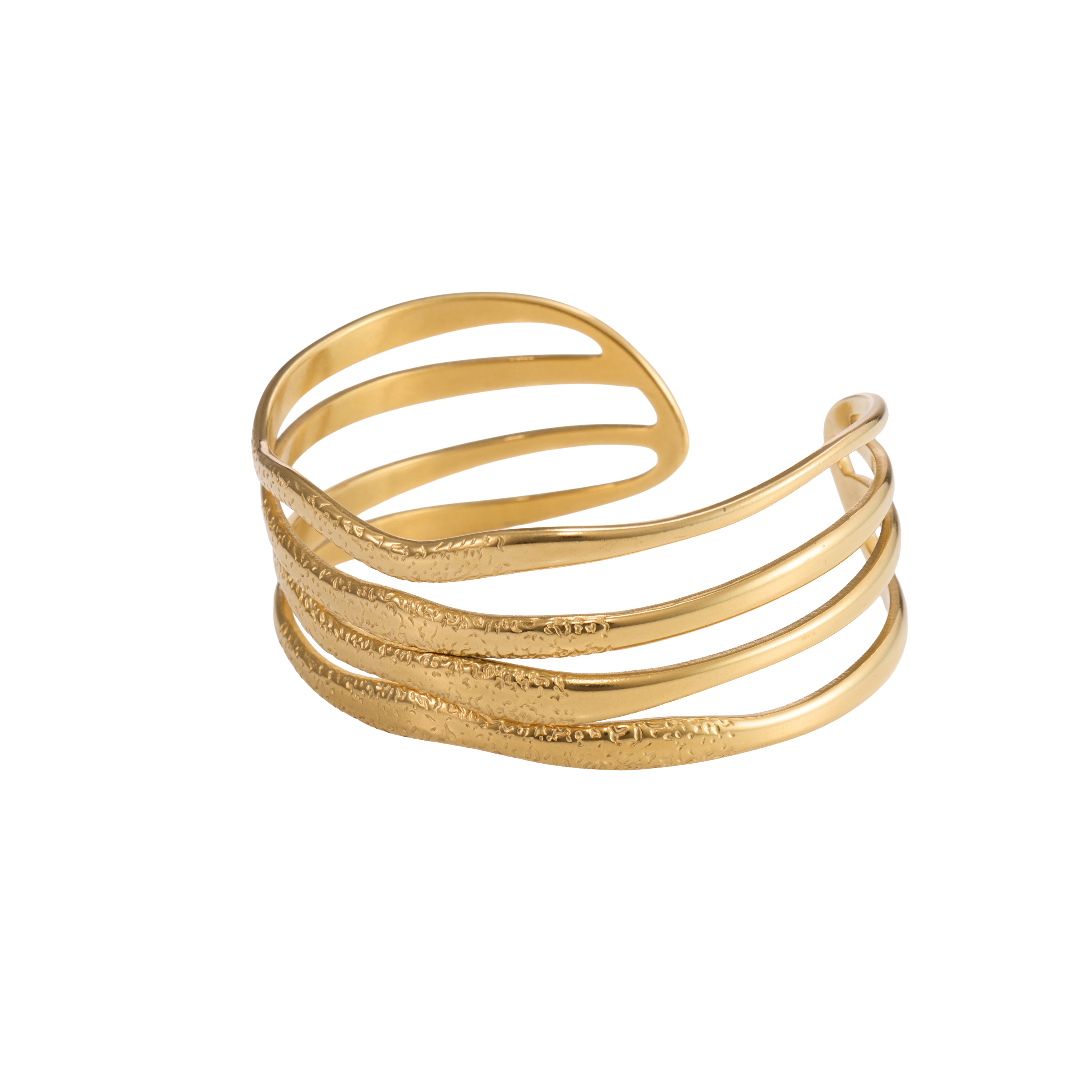Vintage Geometric Line Cuff Bracelet