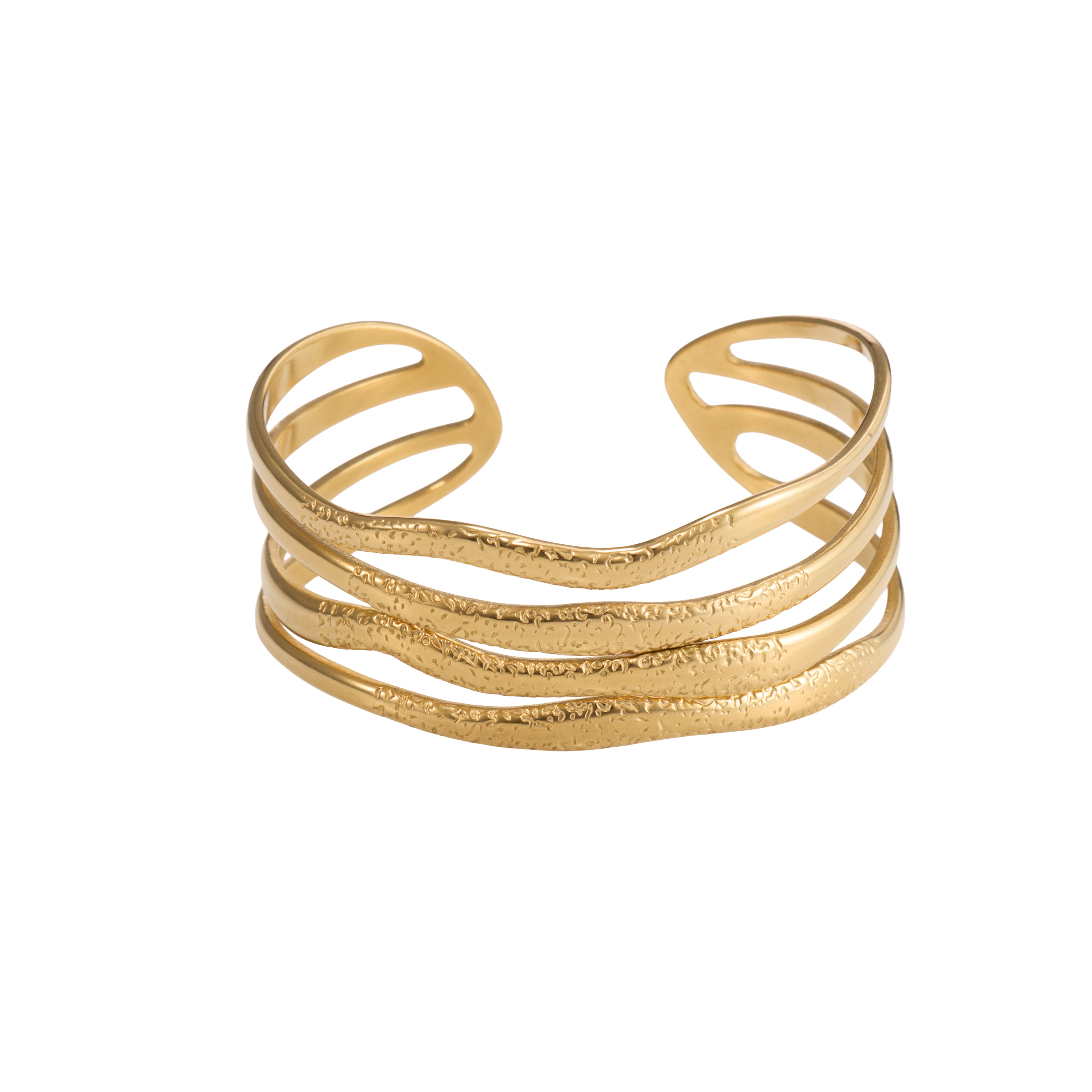 Vintage Geometric Line Cuff Bracelet