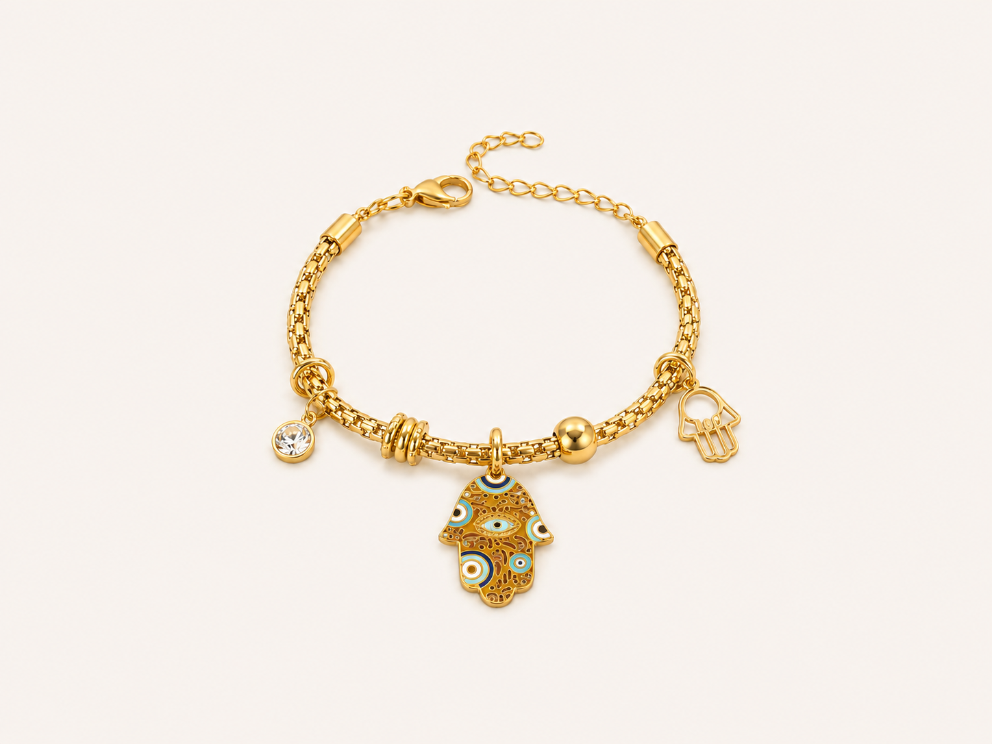 Palm Eye Gold Bracelet