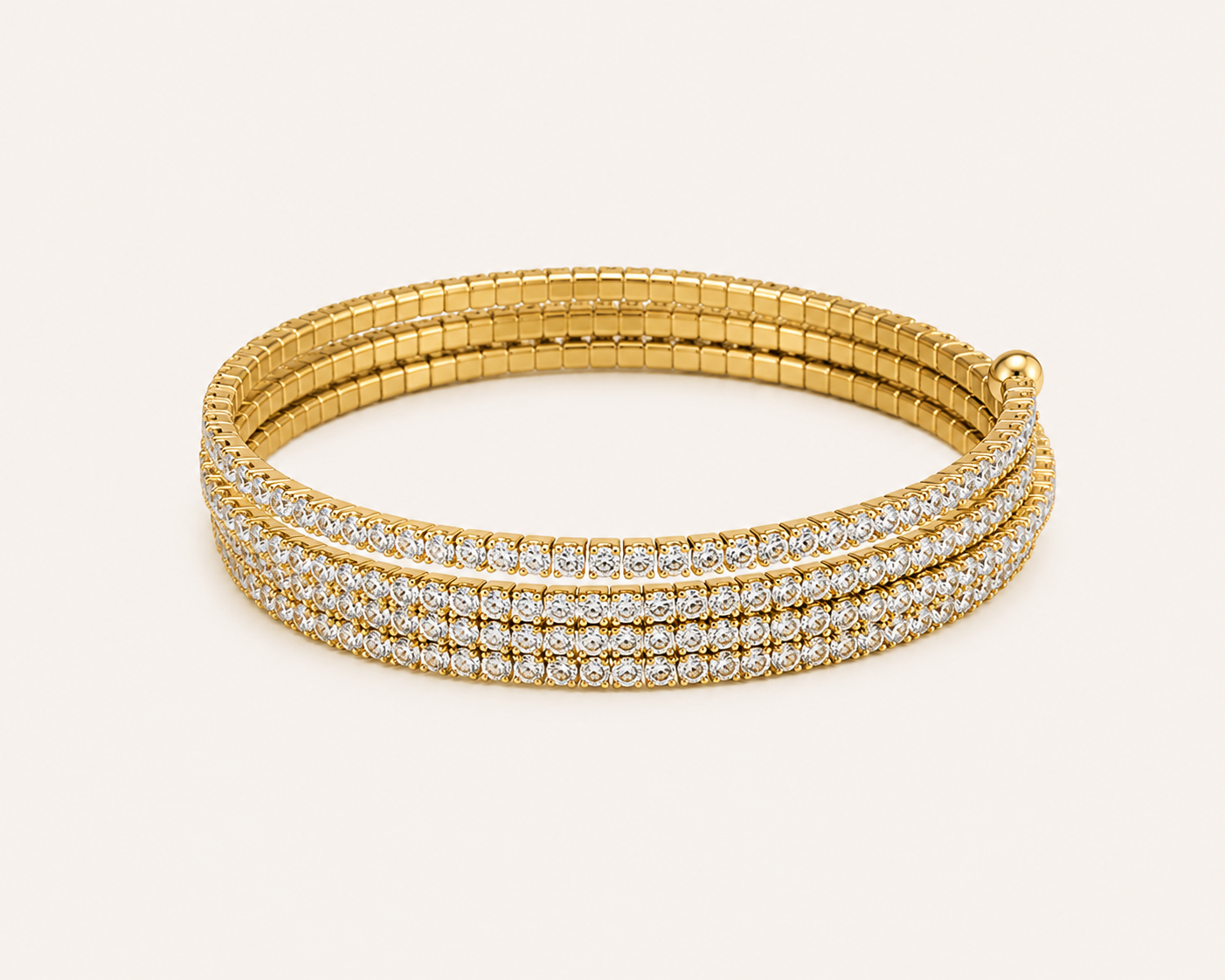 Crystal Wrap Spring Bracelet