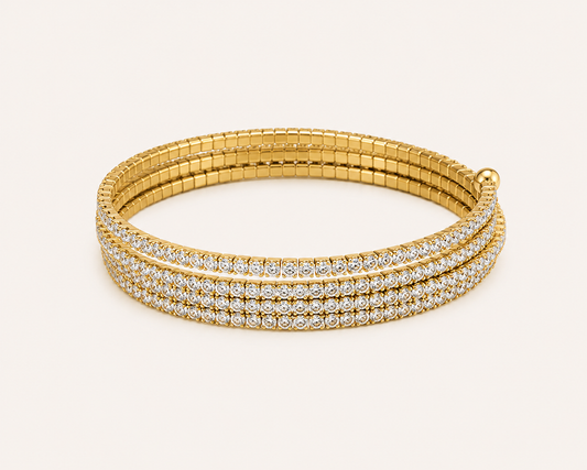 Crystal Wrap Spring Bracelet