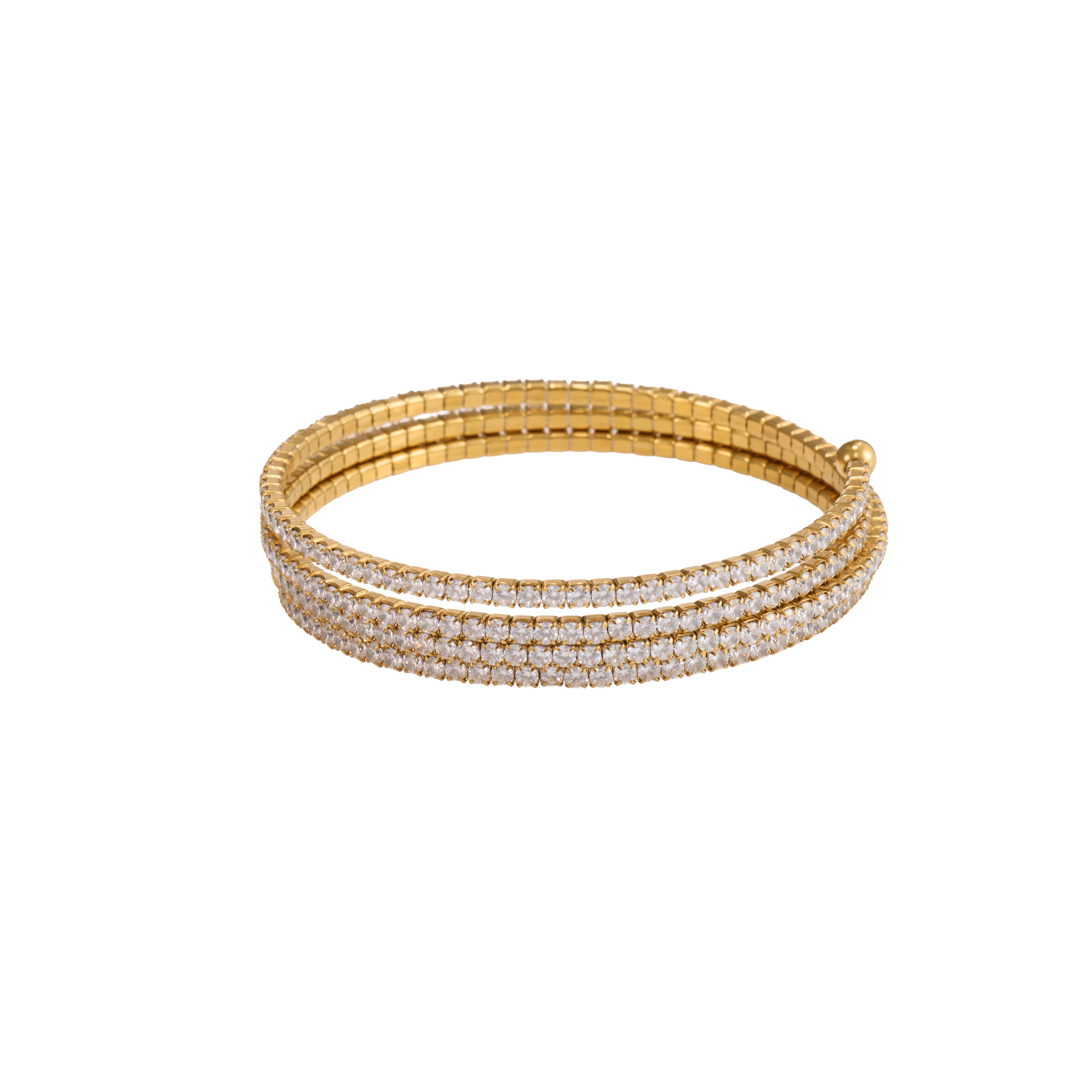 Crystal Wrap Spring Bracelet