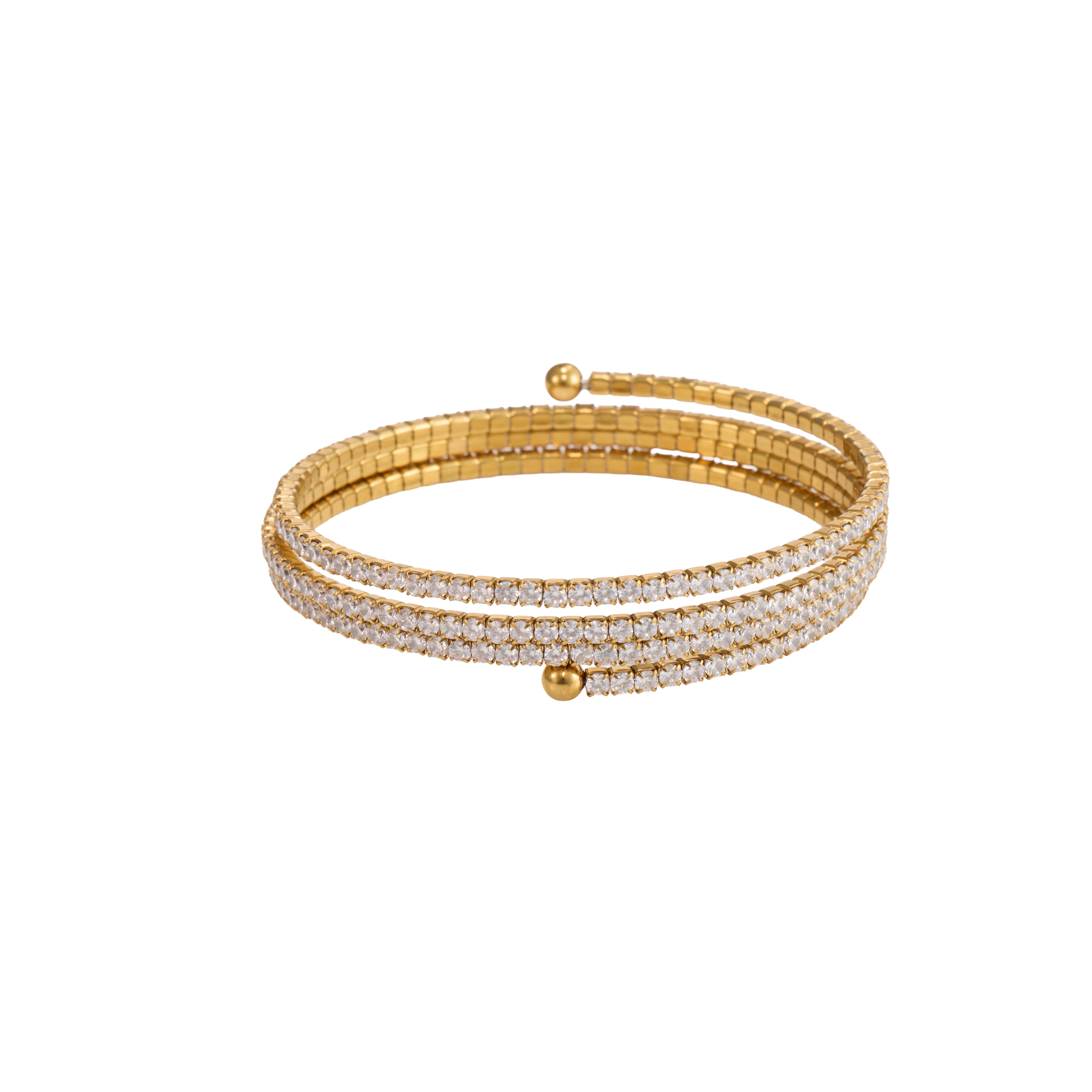 Crystal Wrap Spring Bracelet