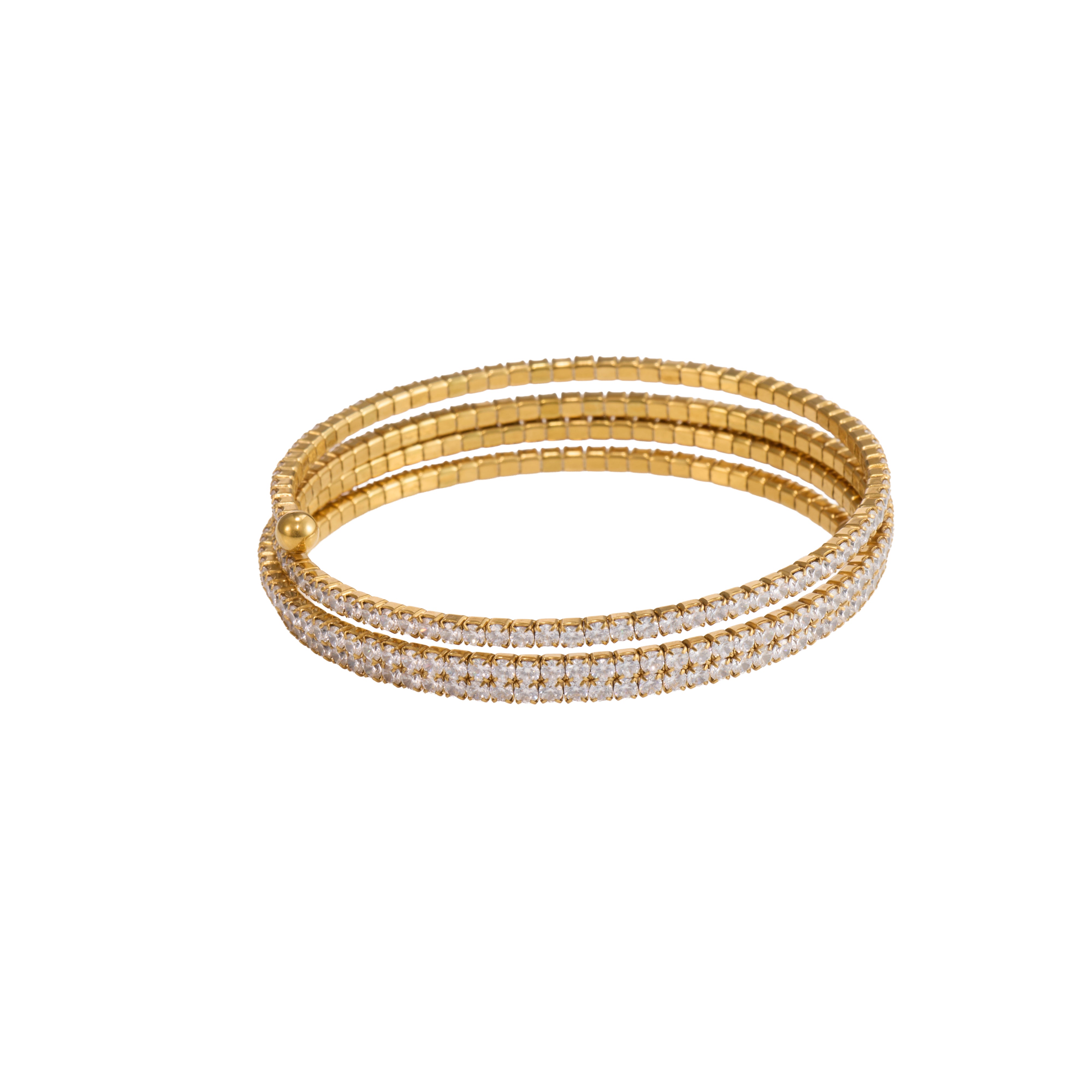 Crystal Wrap Spring Bracelet