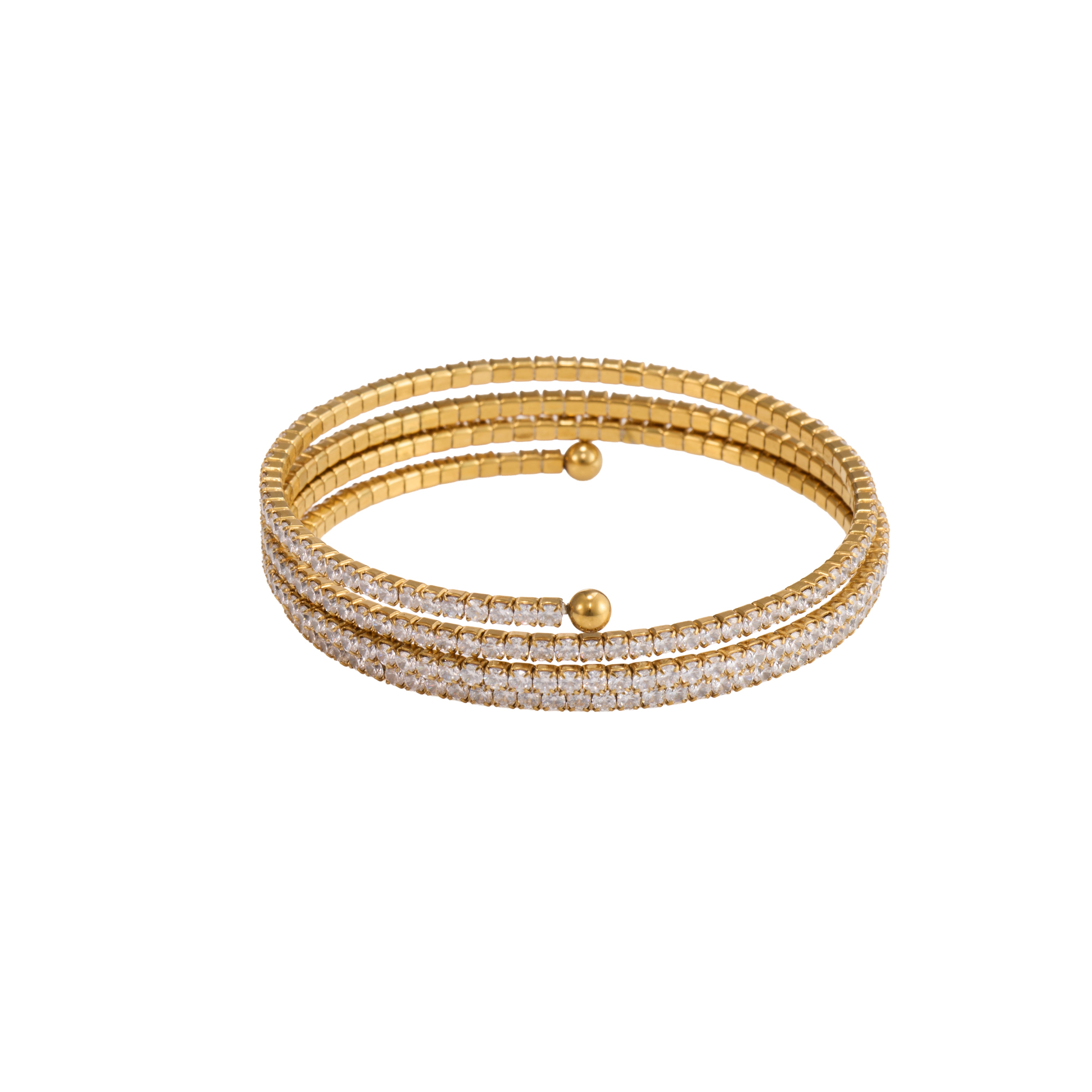 Crystal Wrap Spring Bracelet