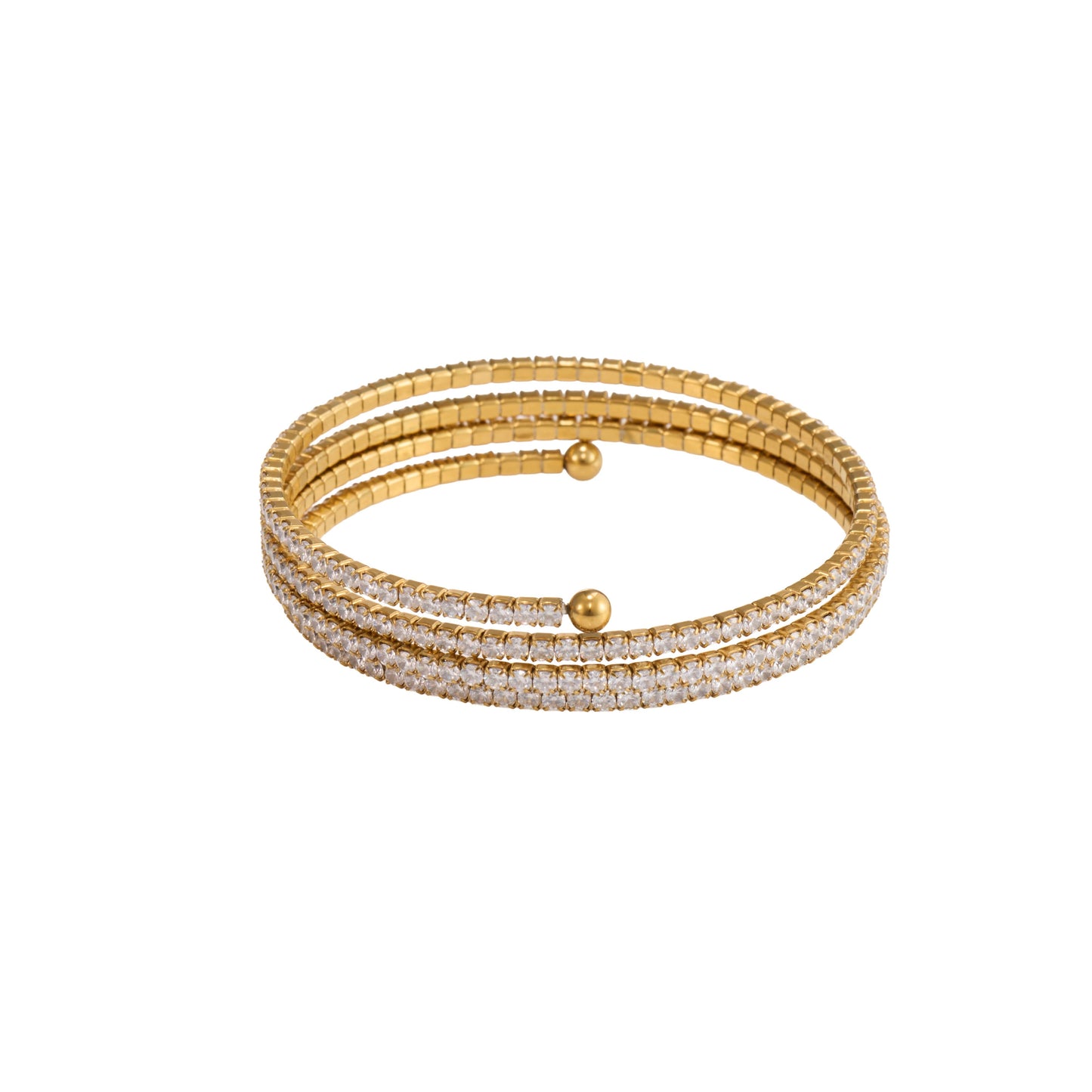 Crystal Wrap Spring Bracelet