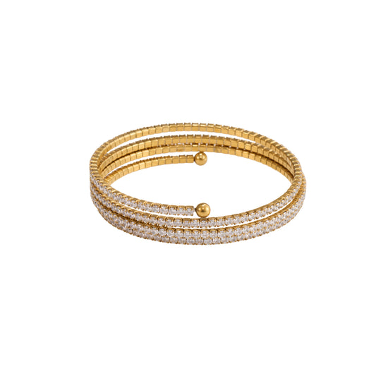 Crystal Wrap Spring Bracelet