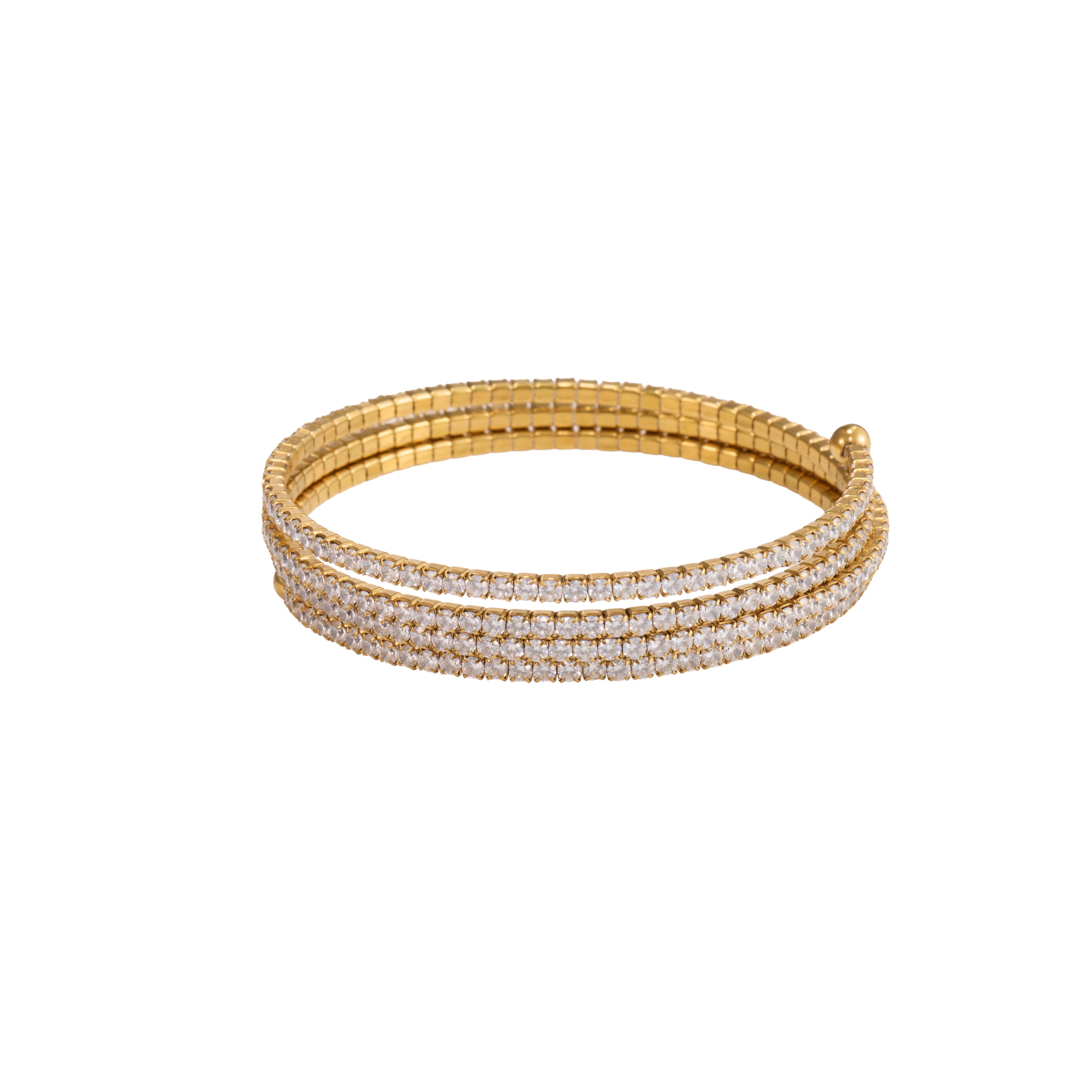 Crystal Wrap Spring Bracelet