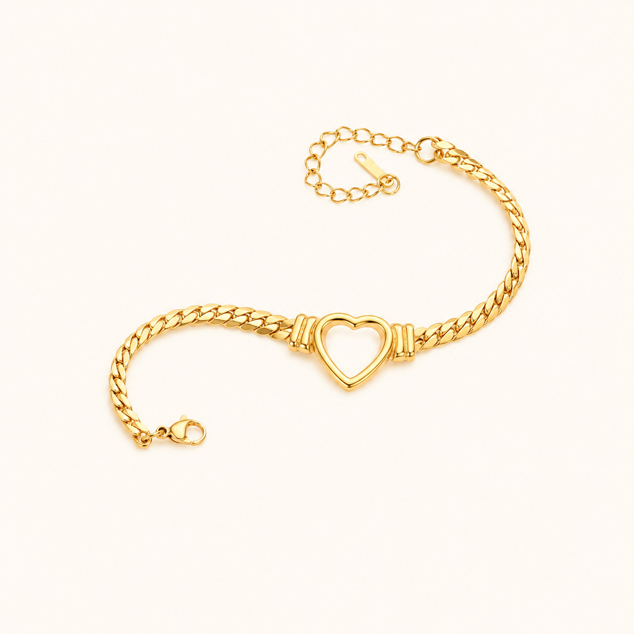 Heart Shape Gold Bracelet