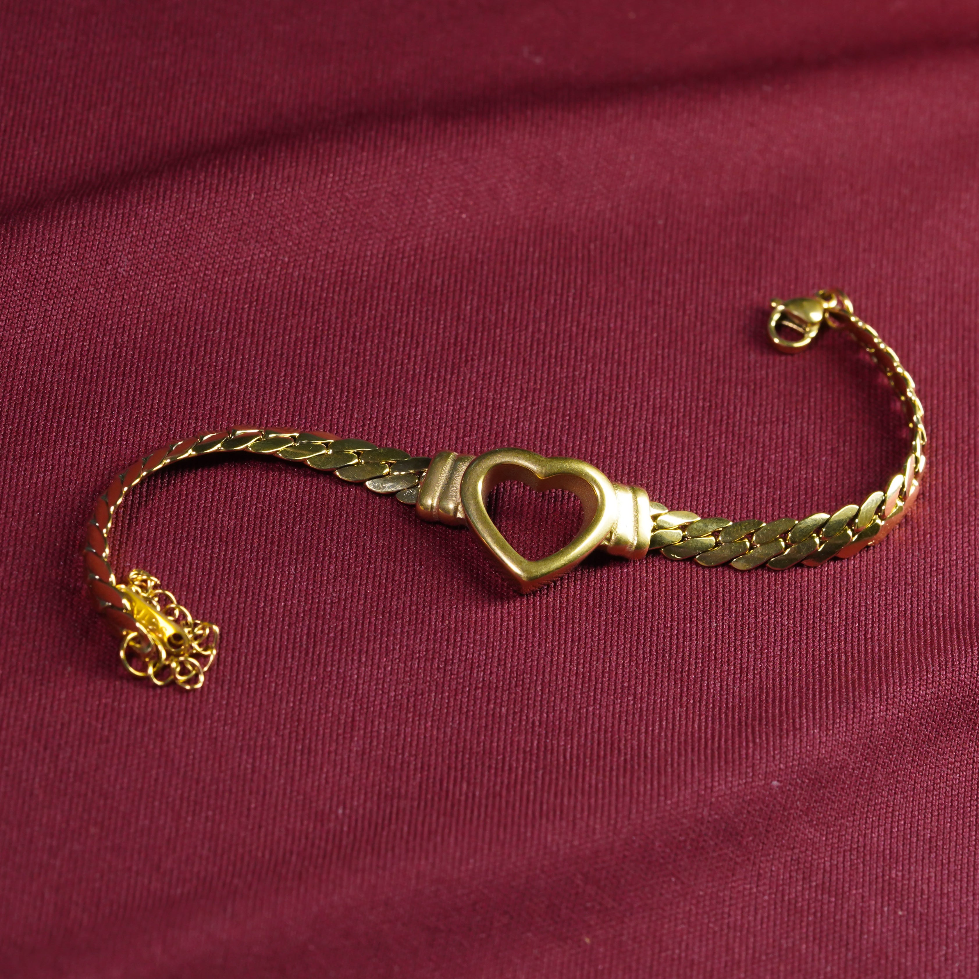 Heart Shape Gold Bracelet