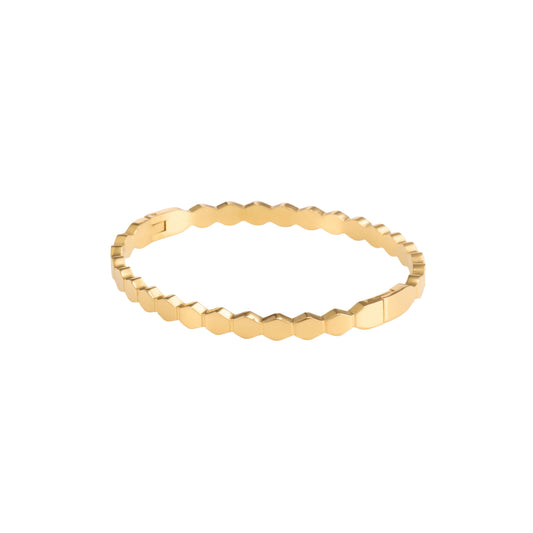 Hexagon Gold Bangle