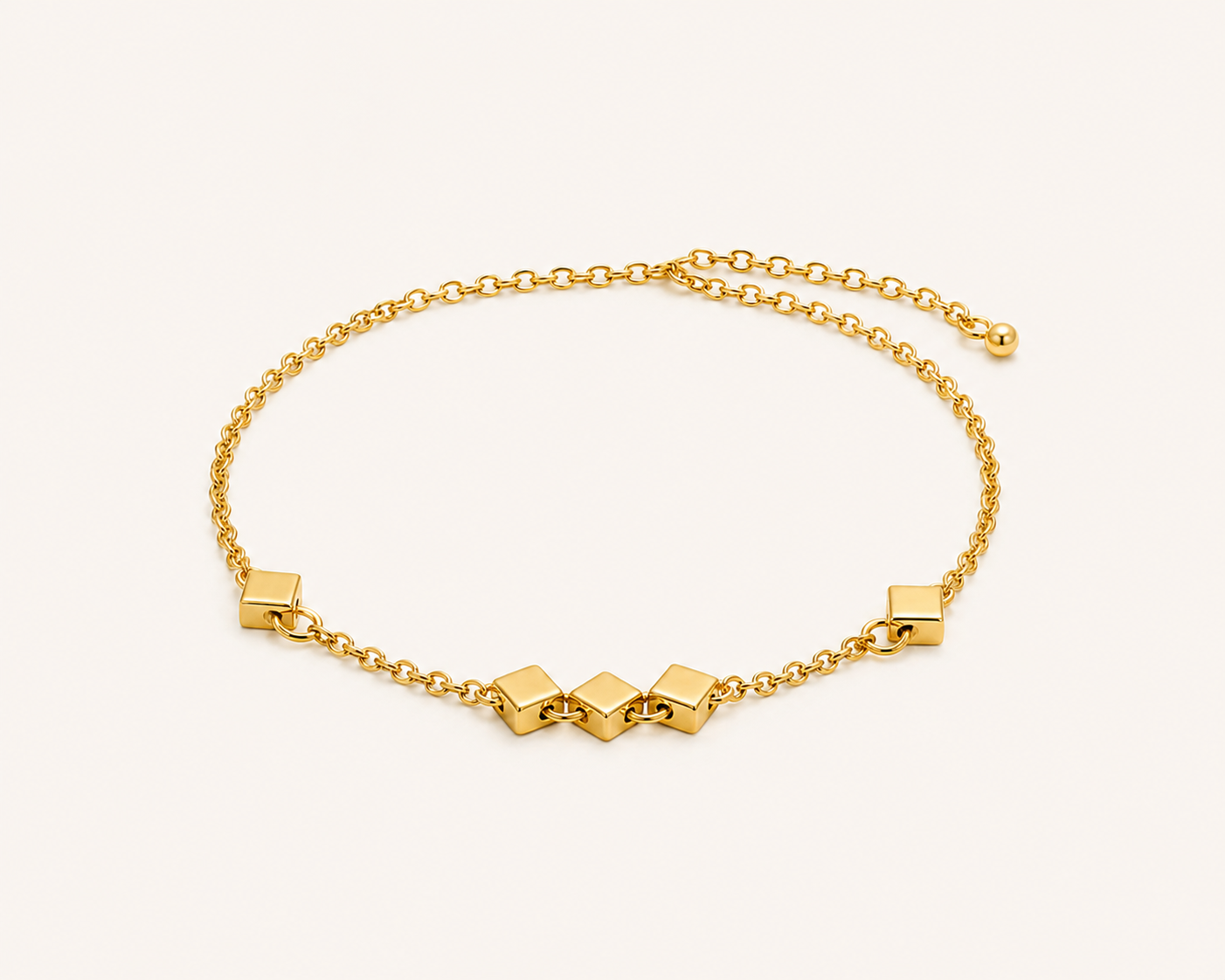 Modern Snake Chain Gold Bracelet