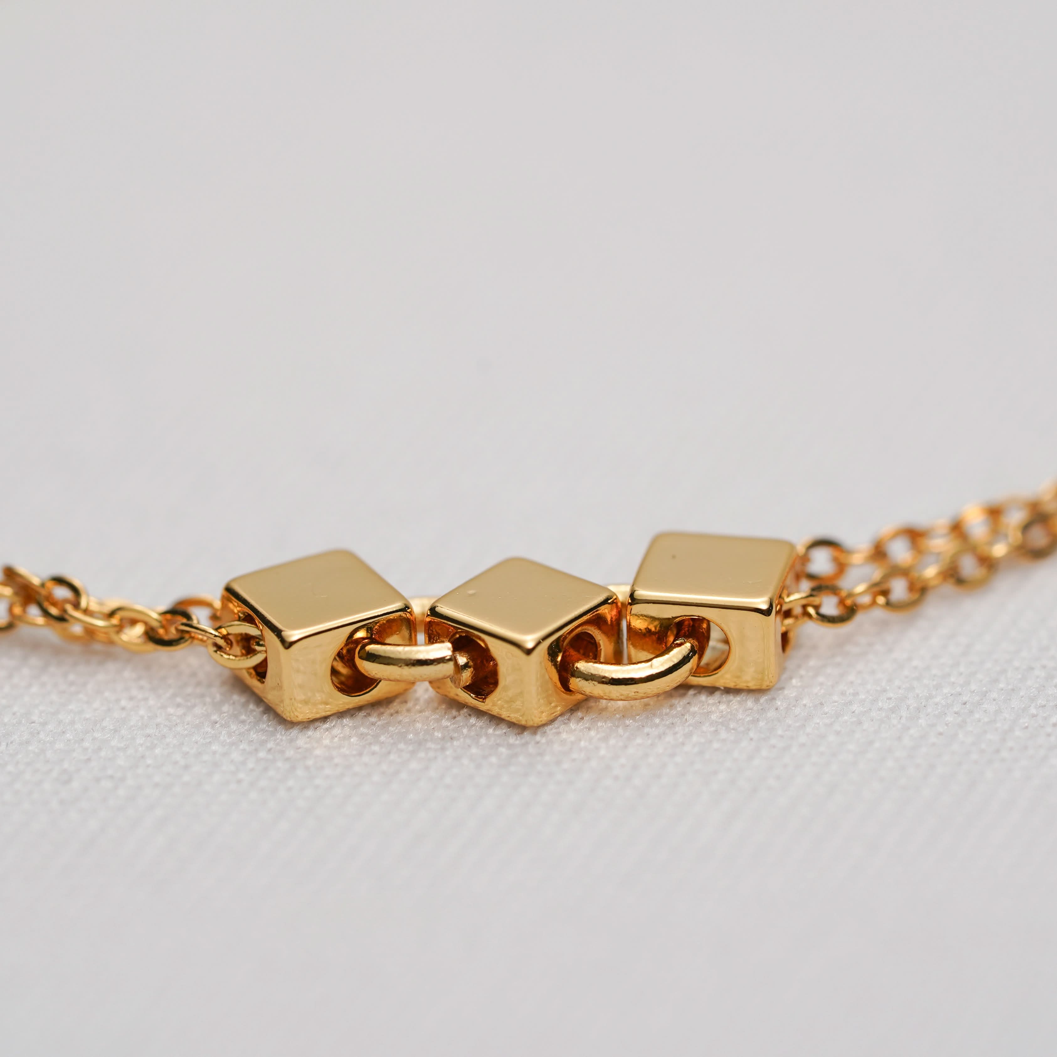 Modern Snake Chain Gold Bracelet
