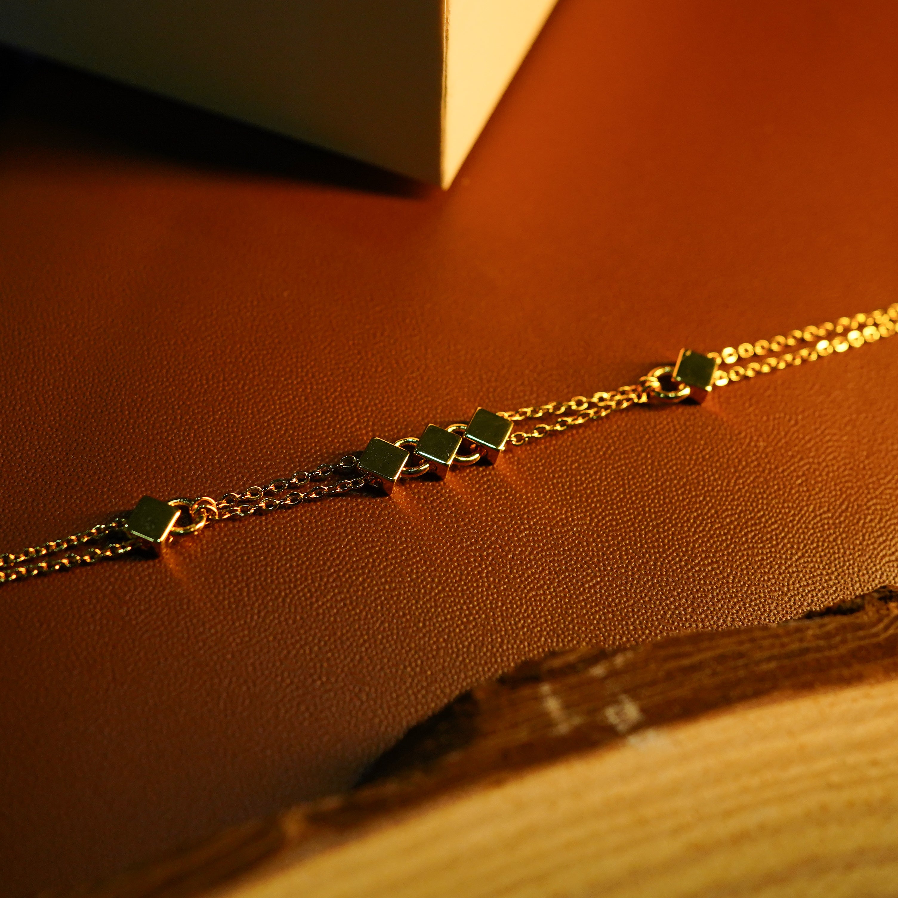 Modern Snake Chain Gold Bracelet