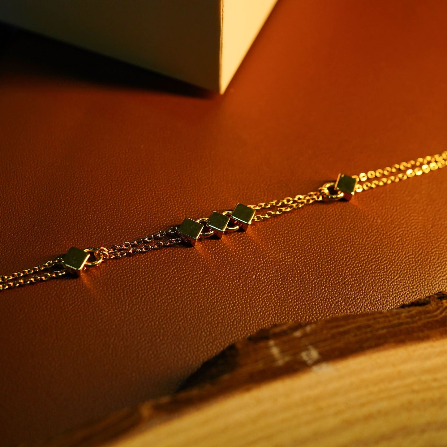 Modern Snake Chain Gold Bracelet