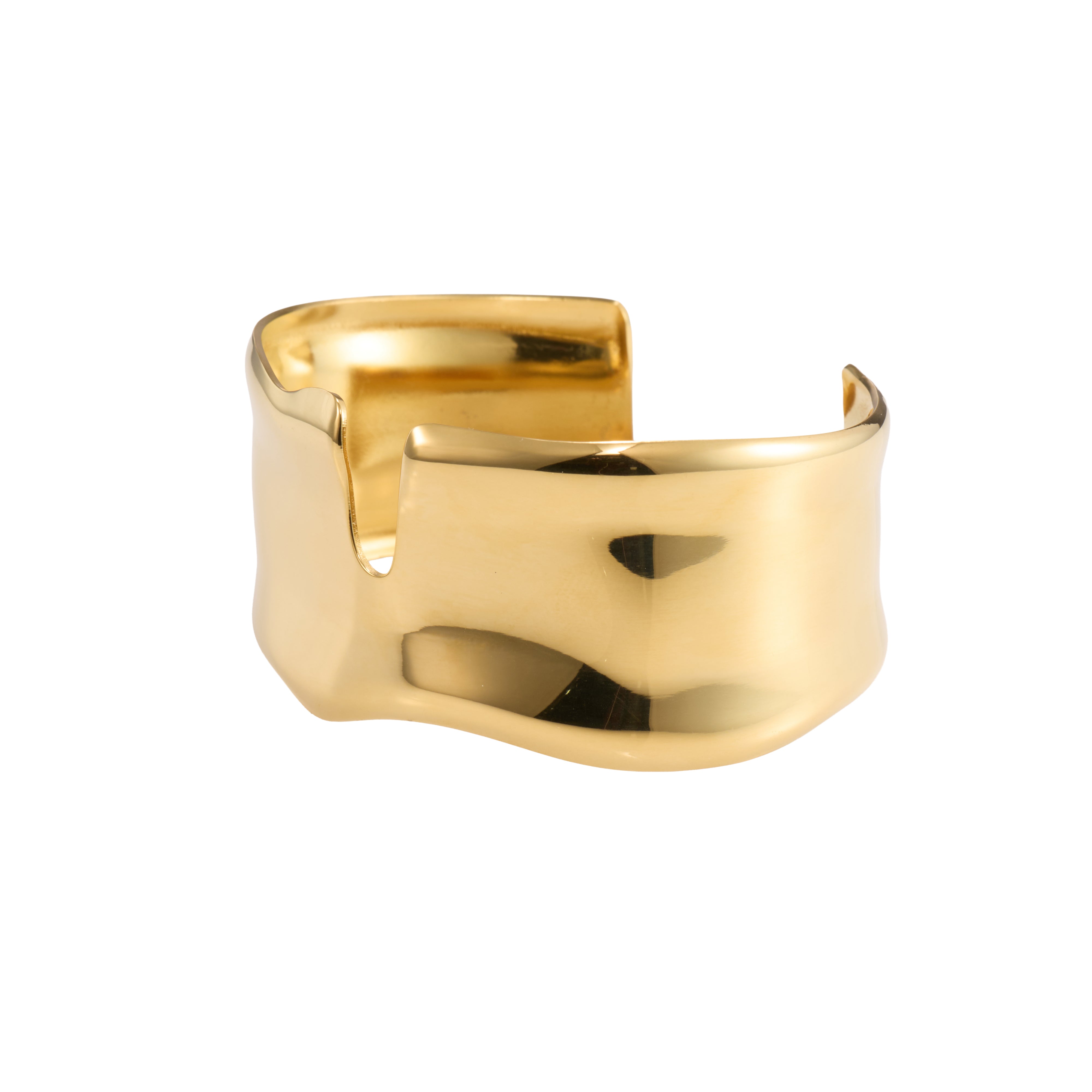 Minimal Solid Gold Finish Bangle