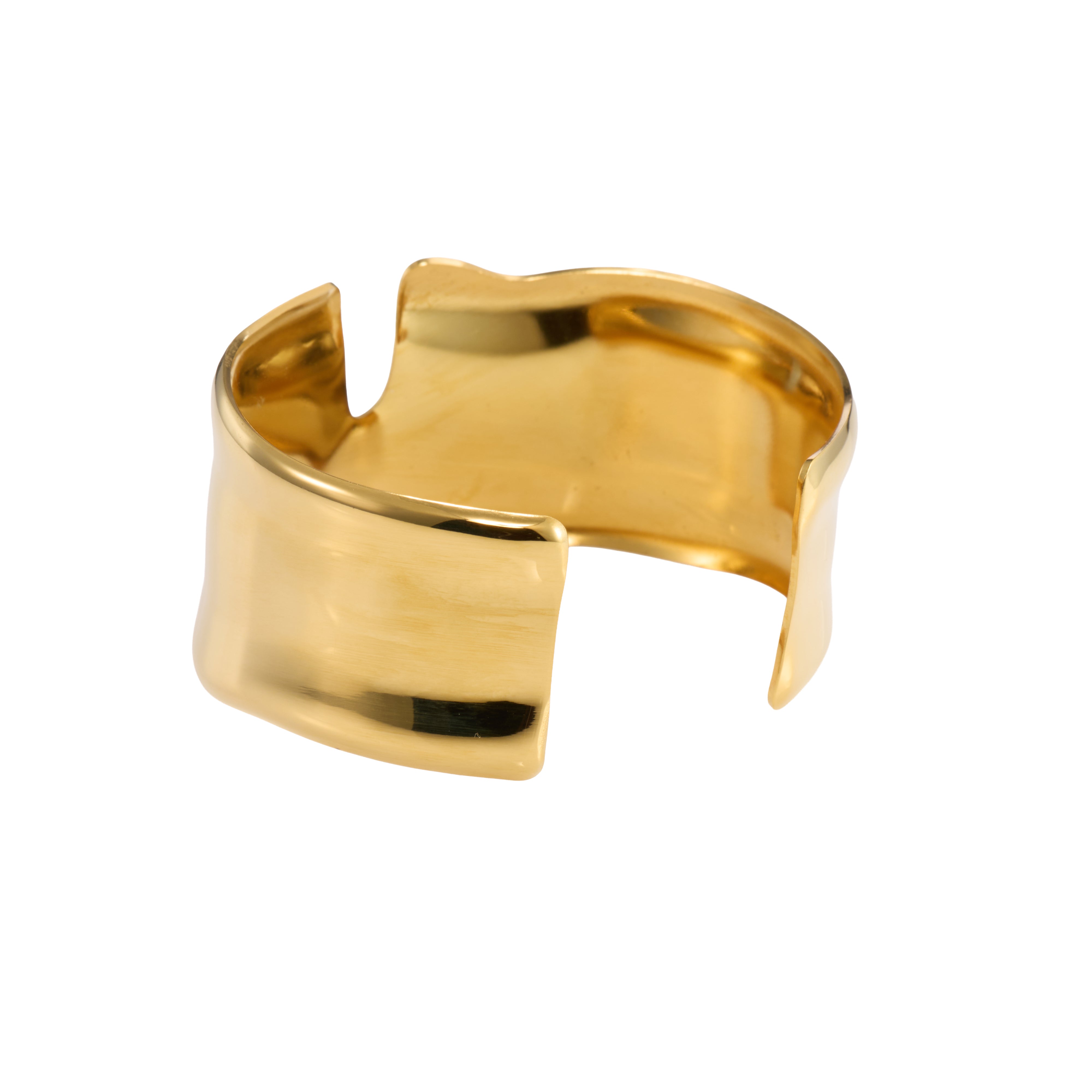 Minimal Solid Gold Finish Bangle