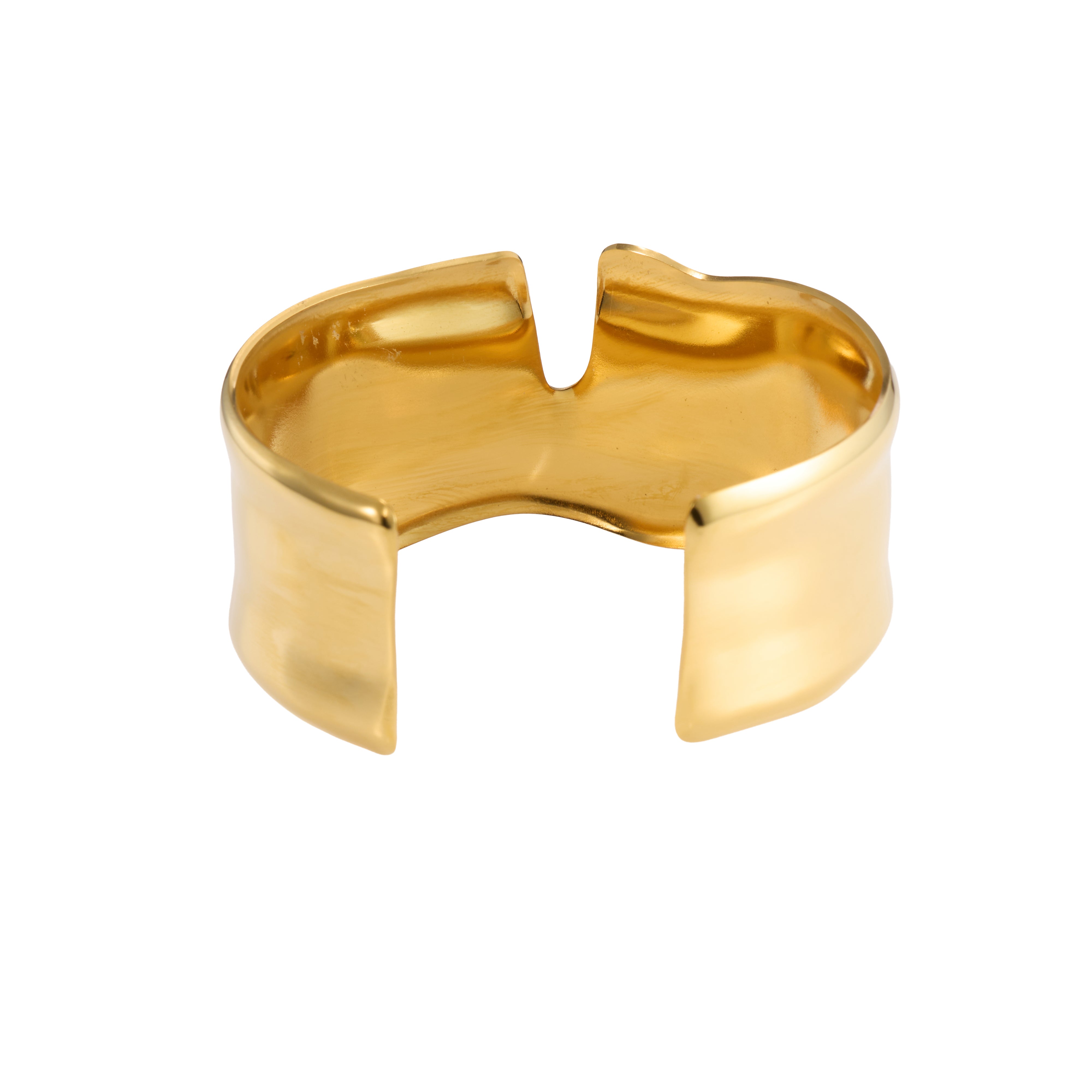 Minimal Solid Gold Finish Bangle