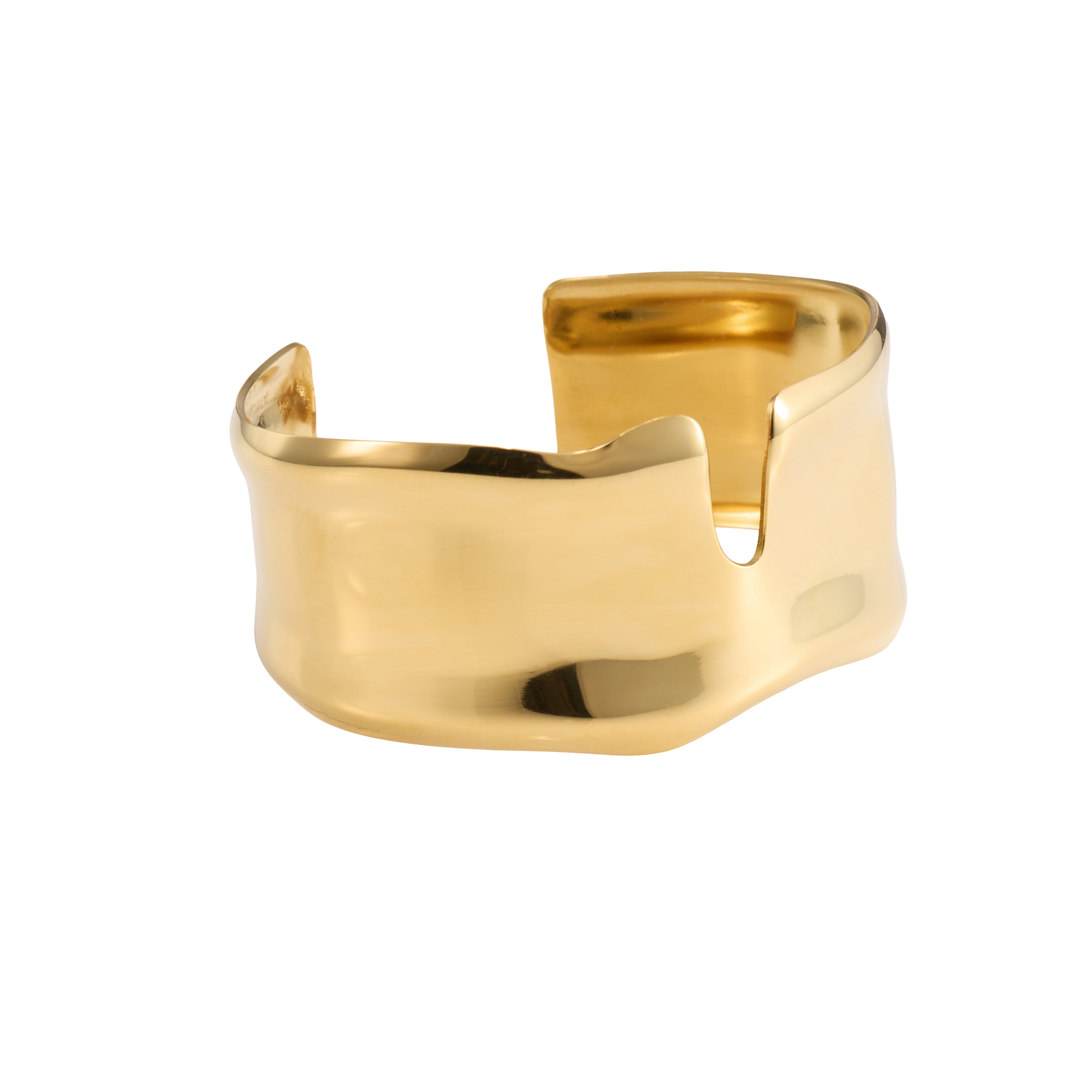 Minimal Solid Gold Finish Bangle