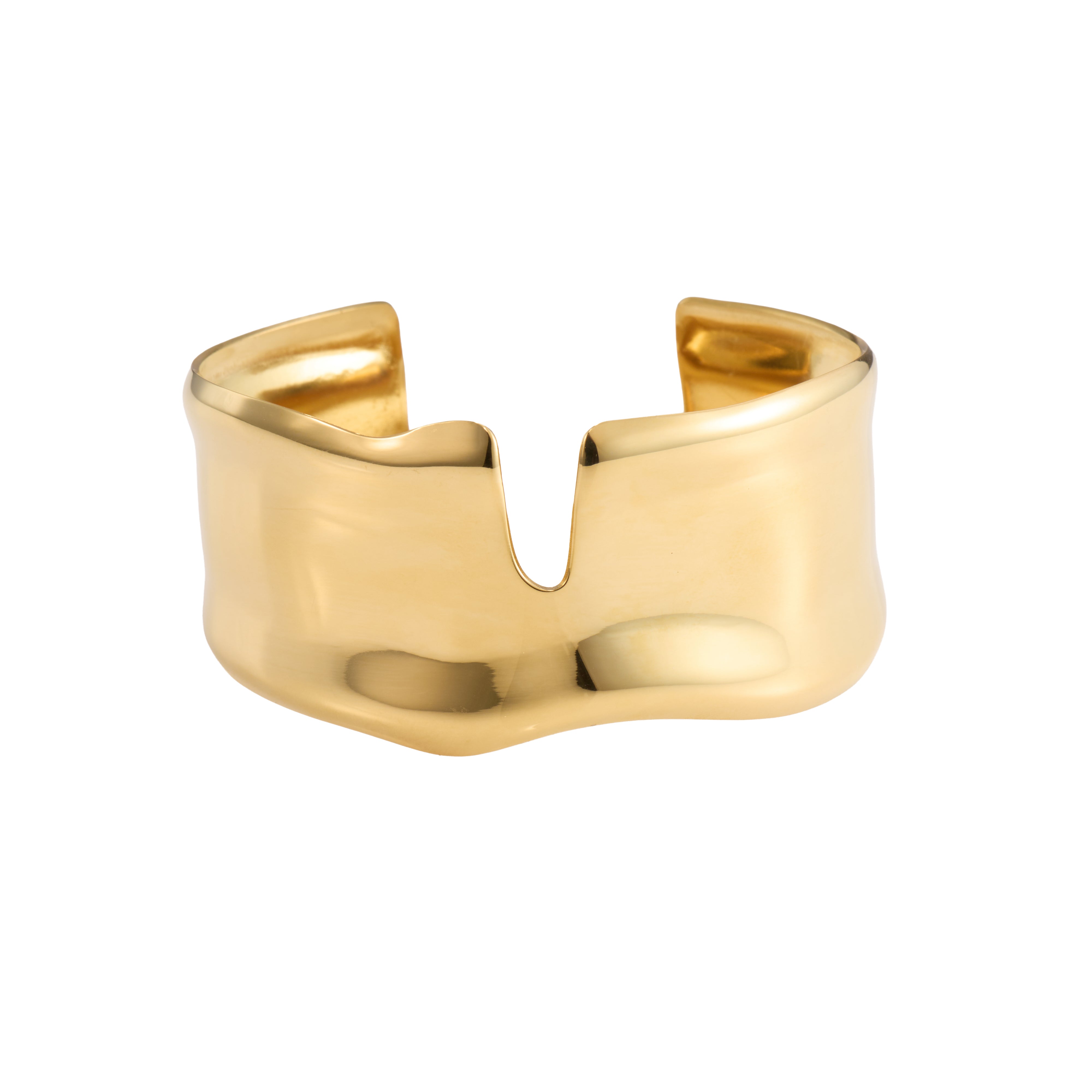 Minimal Solid Gold Finish Bangle