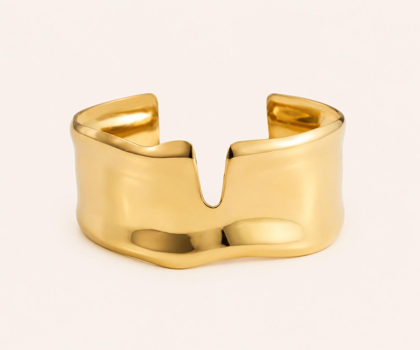 Minimal Solid Gold Finish Bangle