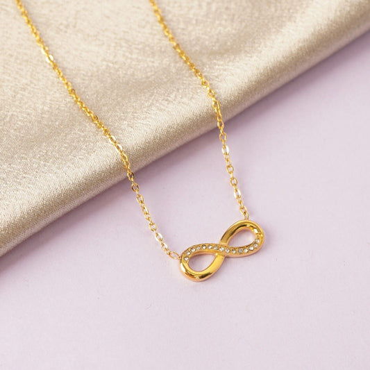 Rakhi Gift Hamper Infinity shaped Necklace & hoops