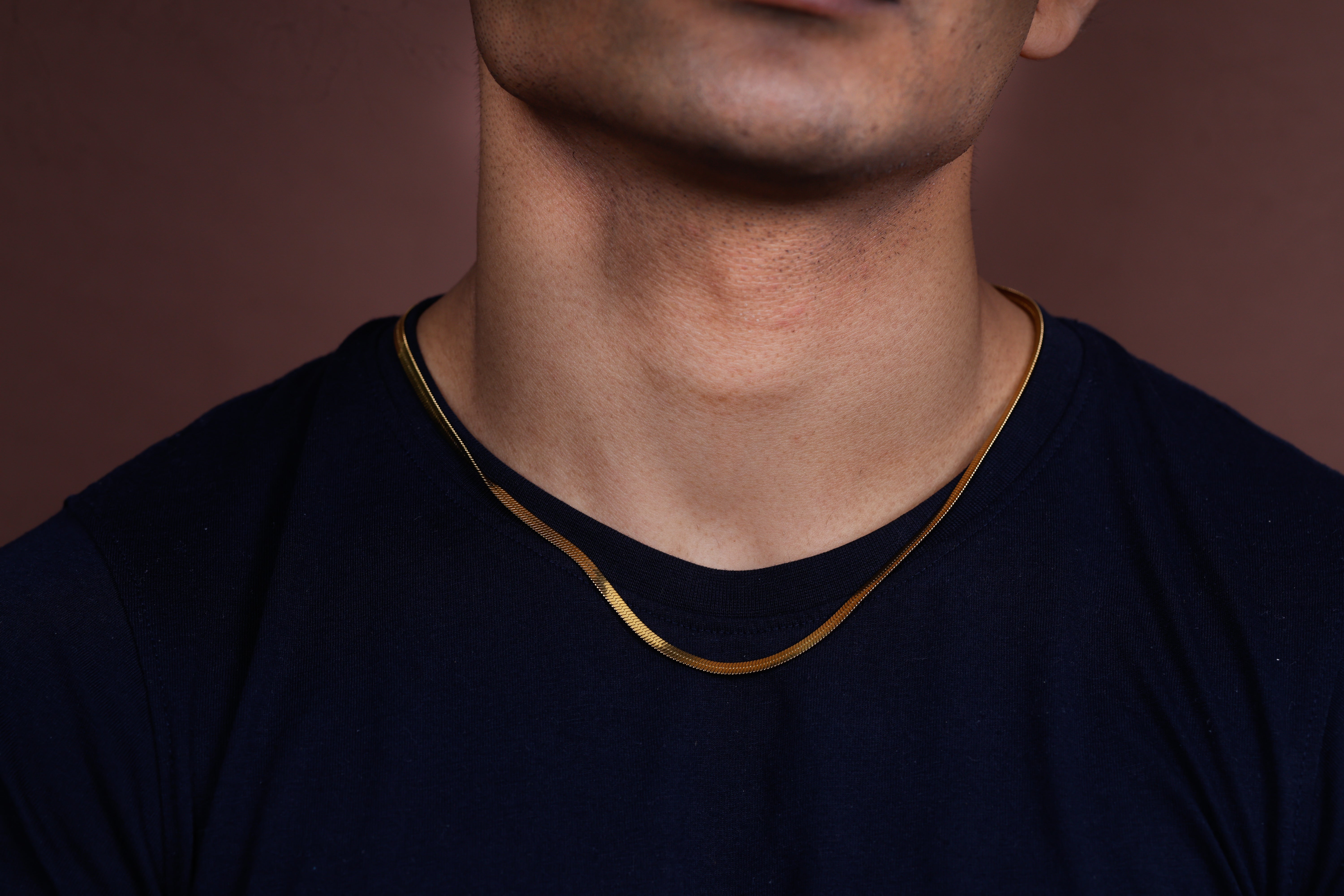 Herringbone Flat Chain Necklace