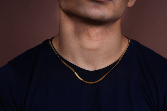 Herringbone Flat Chain Necklace