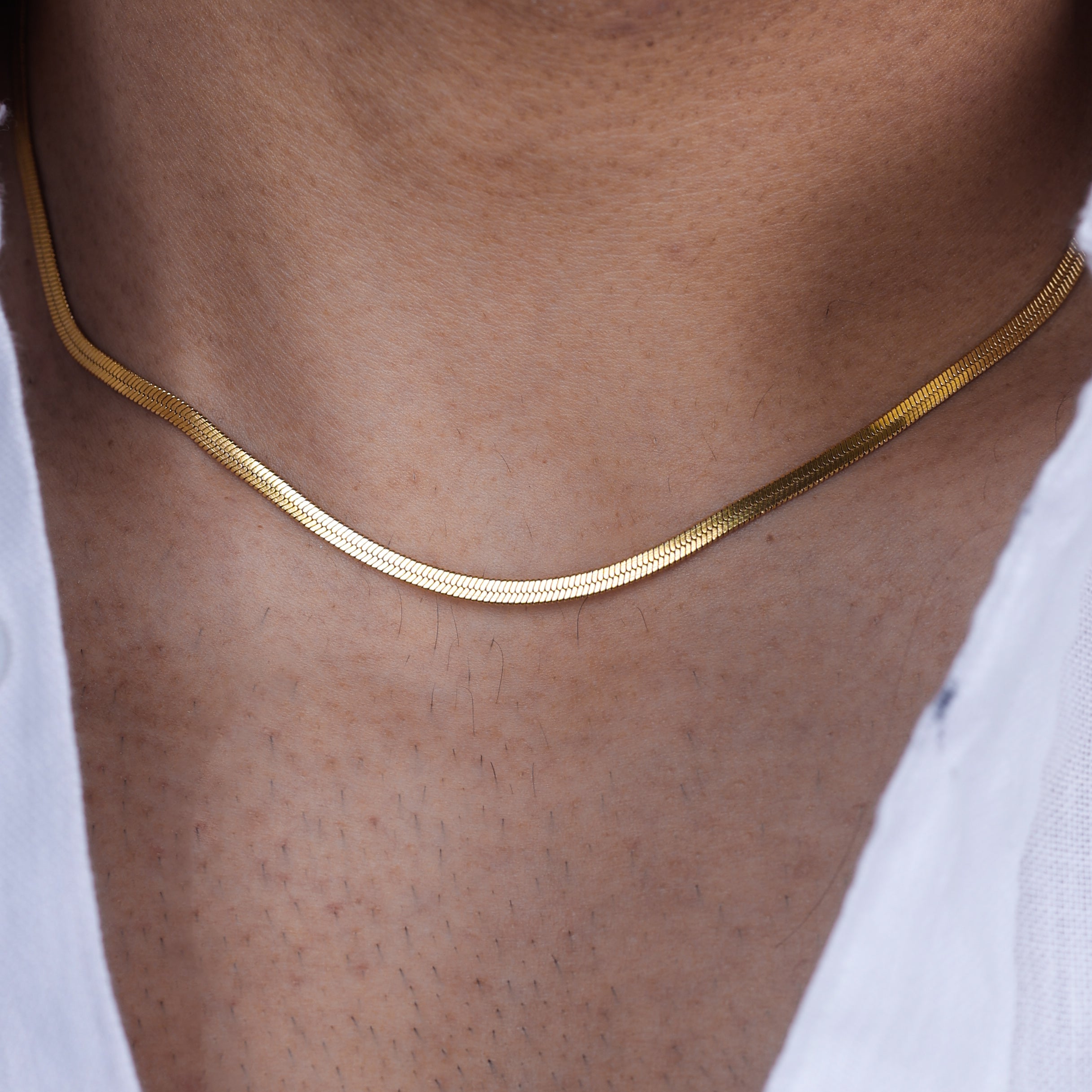 Herringbone Flat Chain Necklace