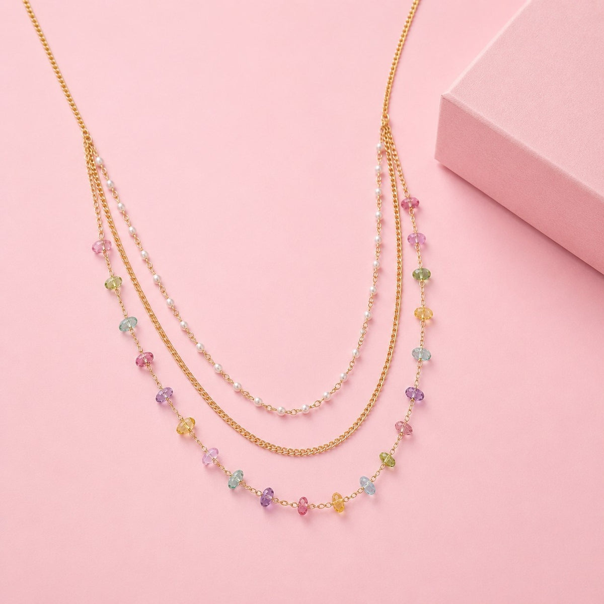 Classic Heart Pendant Bold Paperclip Chain Necklace