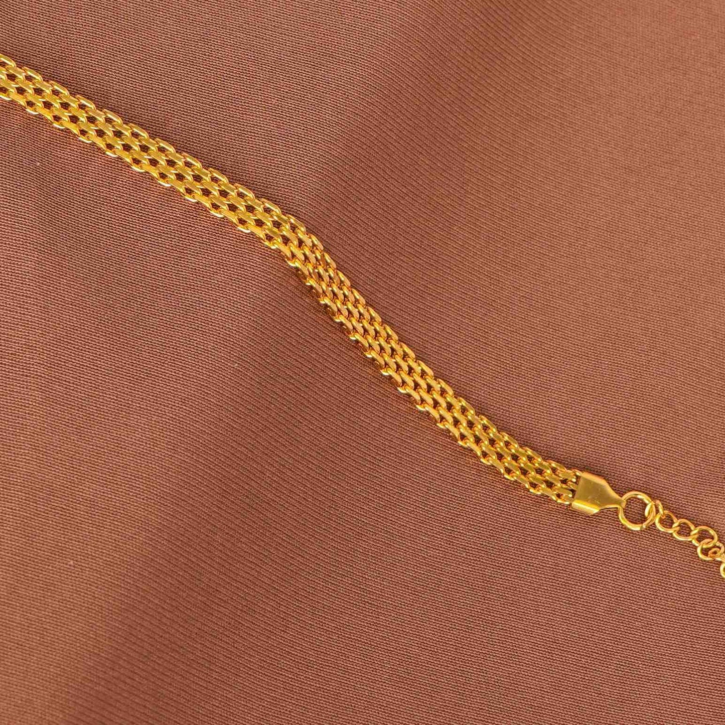 Evil Eye Rakhi With Gold Braided Bracelet And Gold Ring