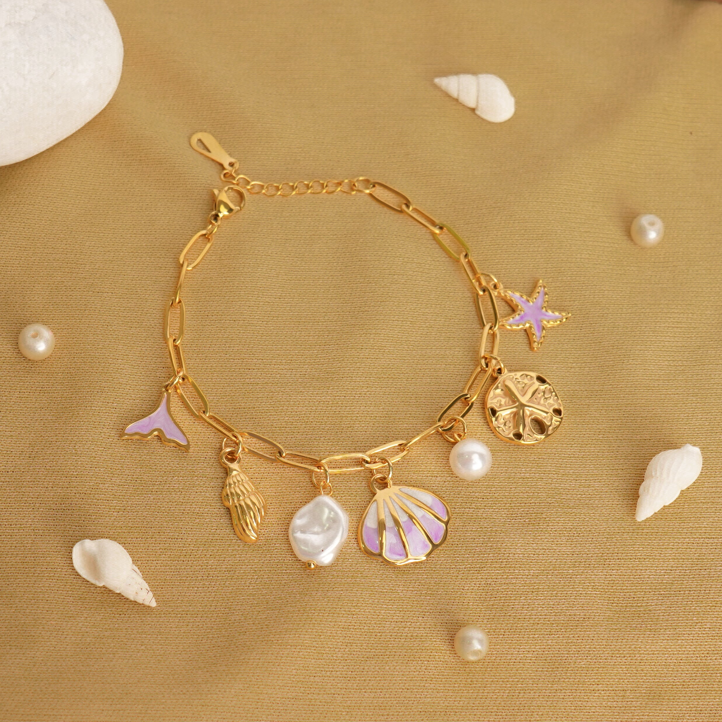 Golden Sea Charm Bracelet