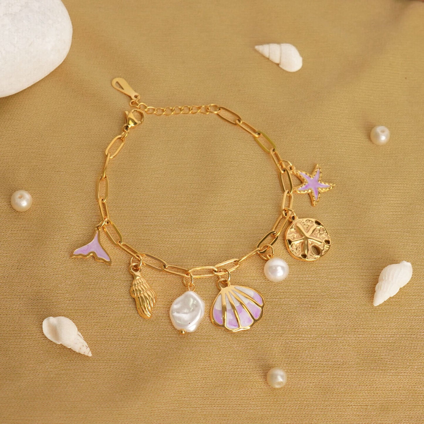 Golden Sea Charm Bracelet