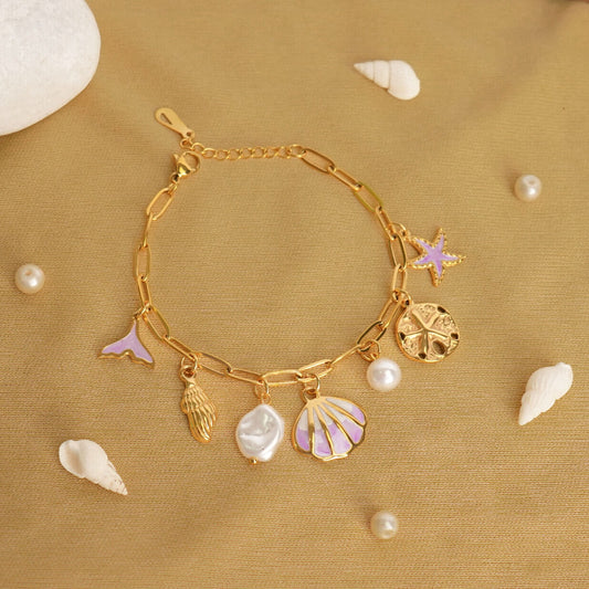 Golden Sea Charm Bracelet
