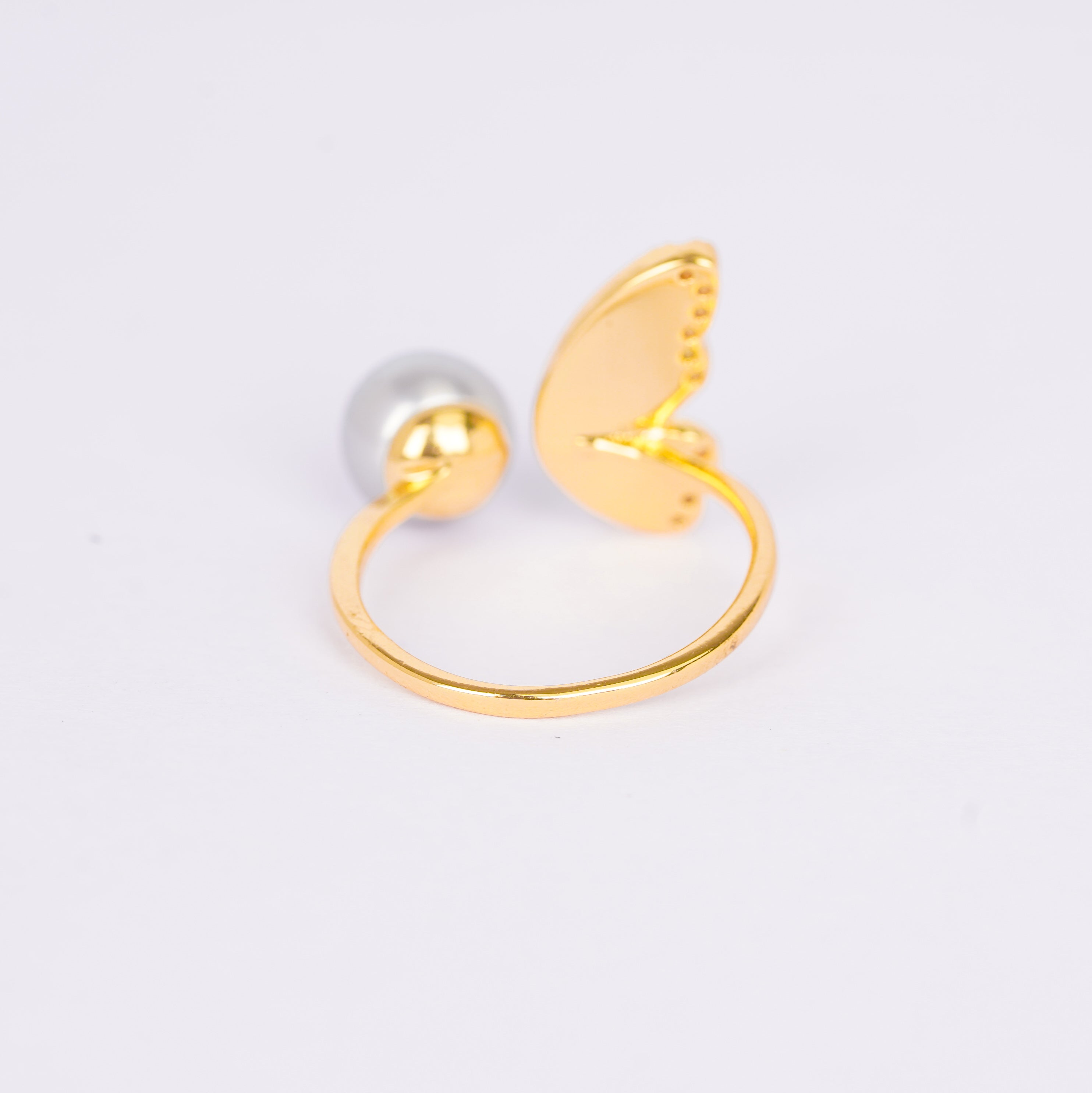 Premium Butterfly Wing Pearl Ring