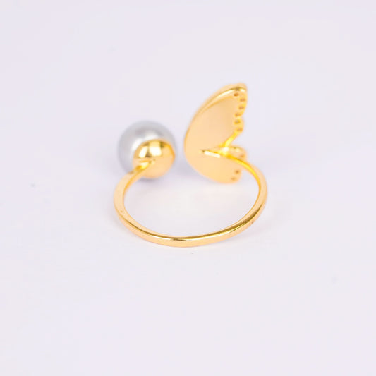 Premium Butterfly Wing Pearl Ring