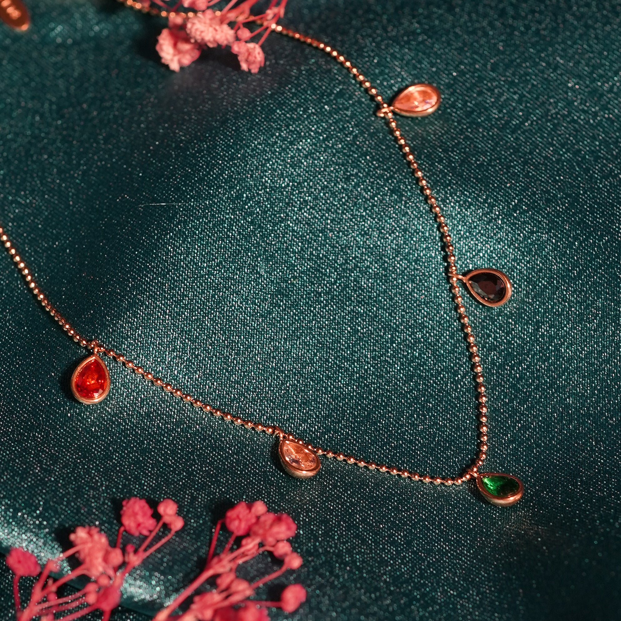 Multi-Stone Necklace Pendant Necklace