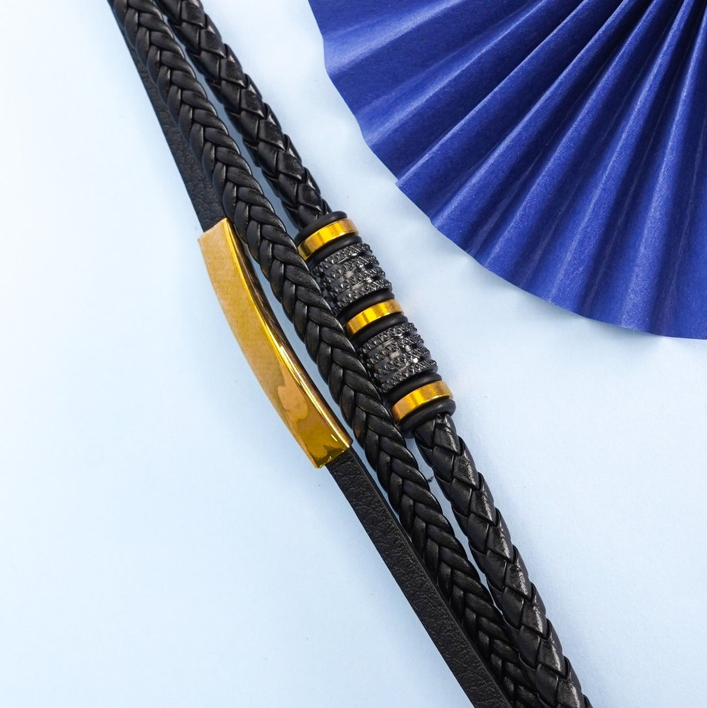 Evil Eye Rakhi With Leather Alt Bracelet