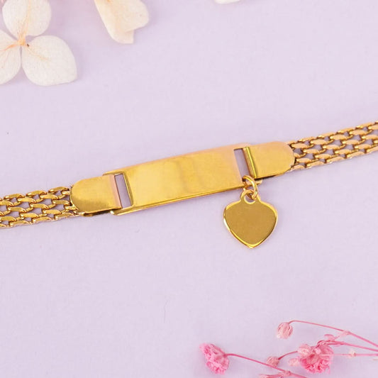 Golden Heart Charm Name Bracelet