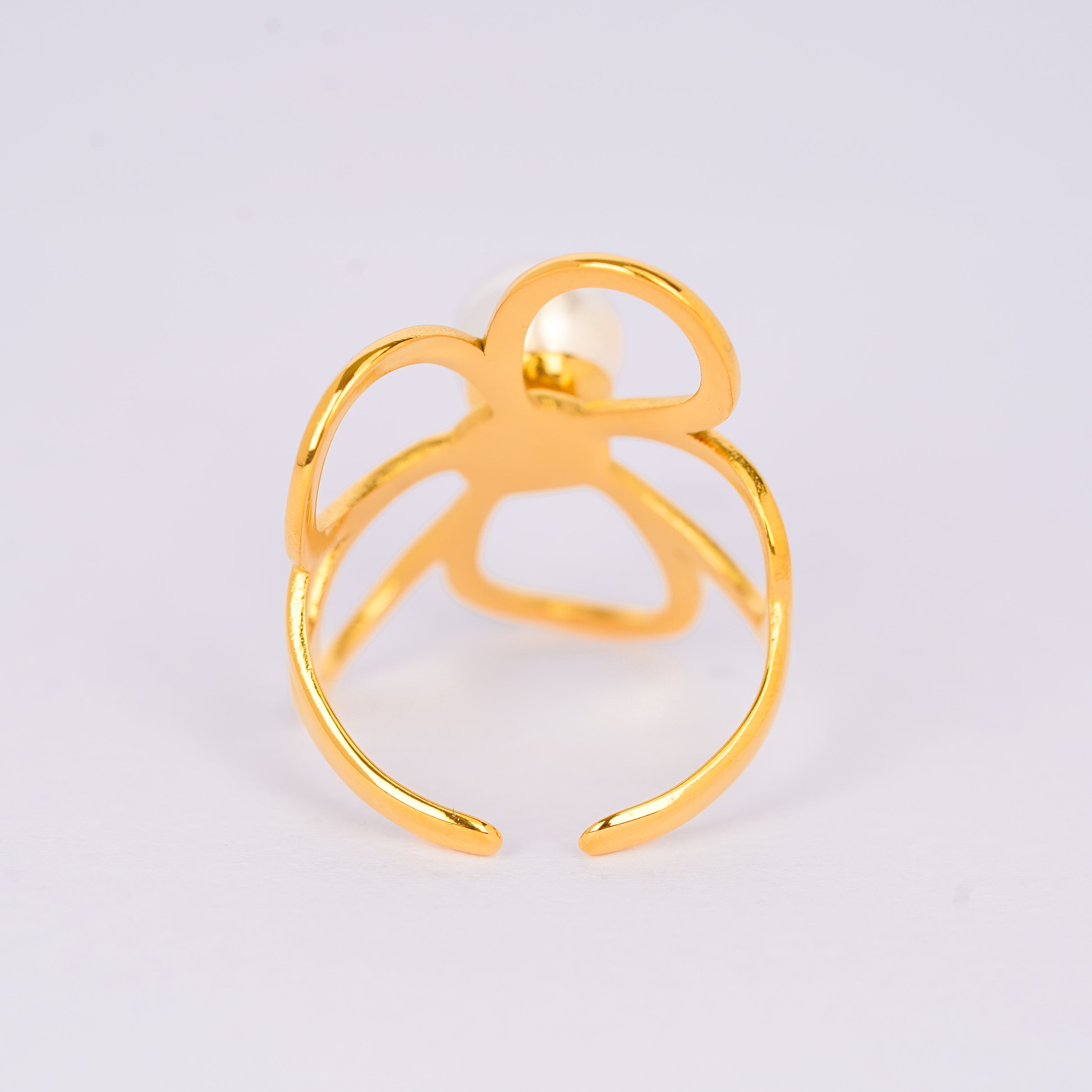 Golden Petal Statement Ring