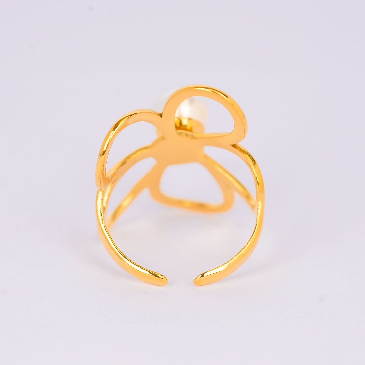 Golden Petal Statement Ring